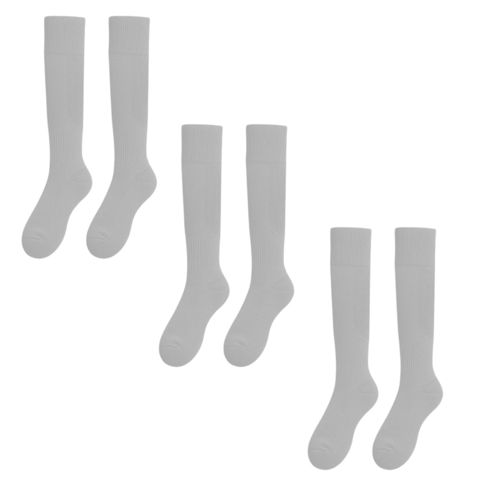 Kit 3 Meião QLC Sports Esportiva Branco