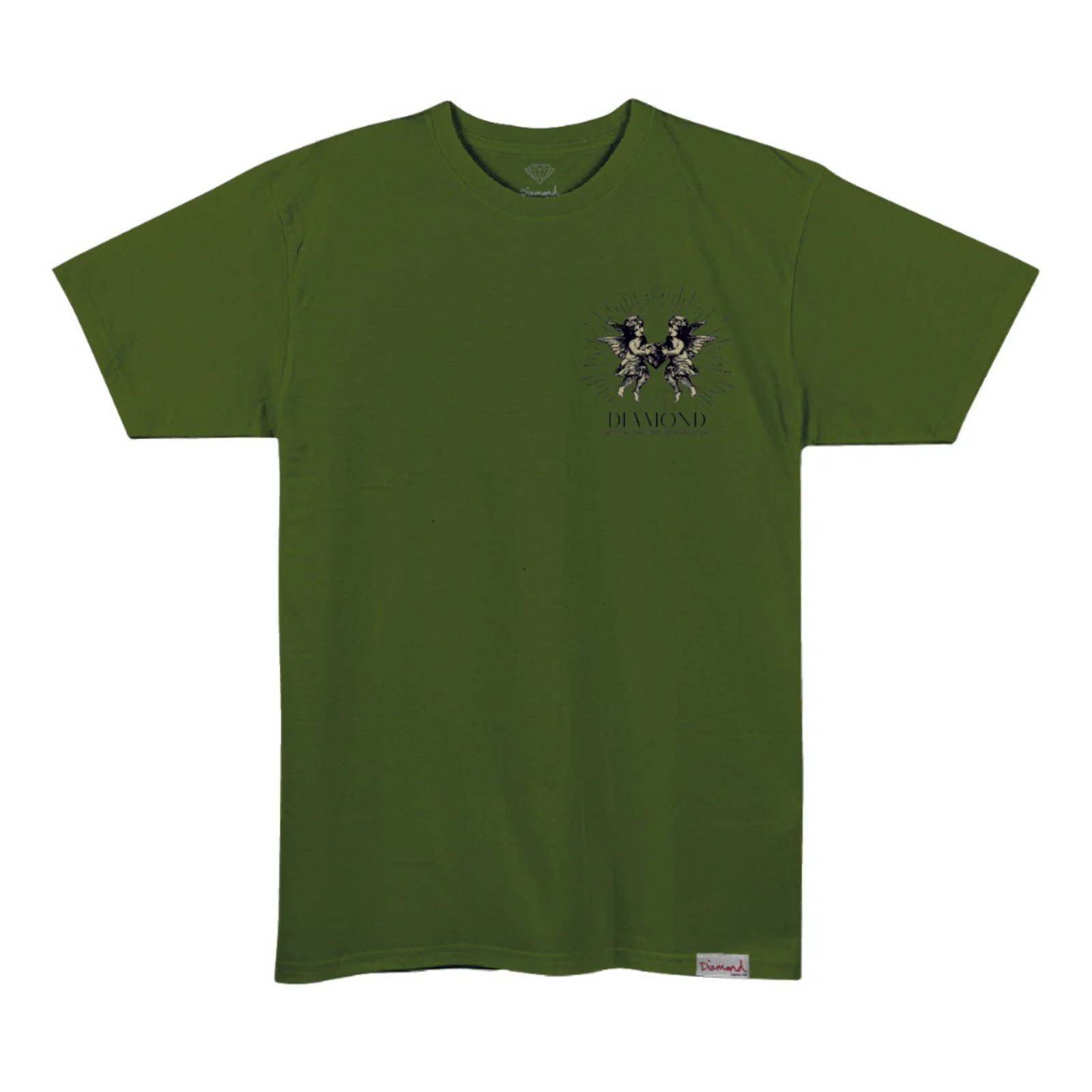 Camiseta Diamond Shine Bright Angels Tee - VERDE MILITAR