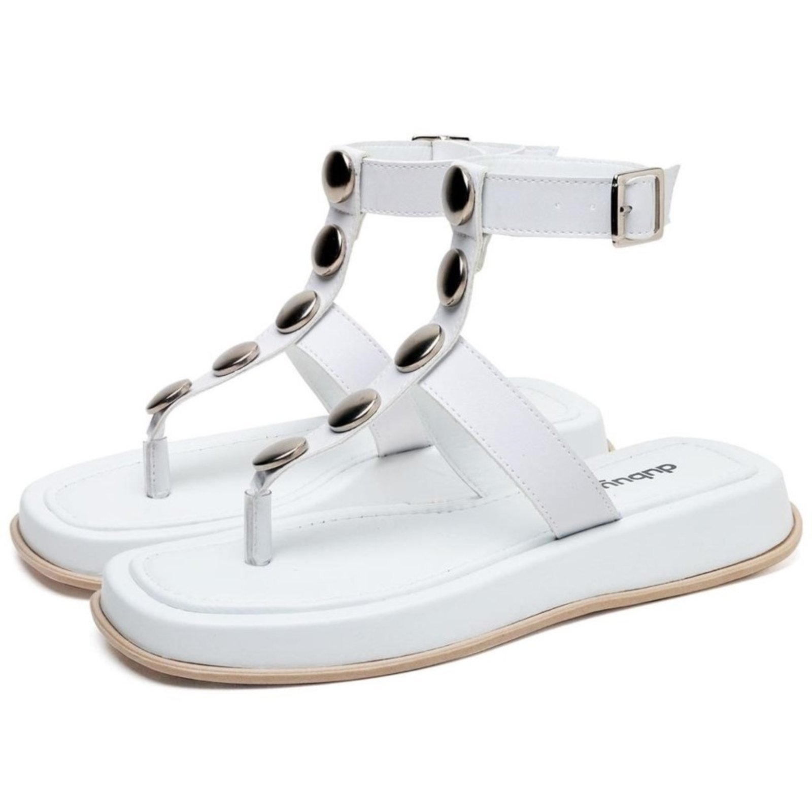 Sandália Plataforma Feminina 2057FG Branco
