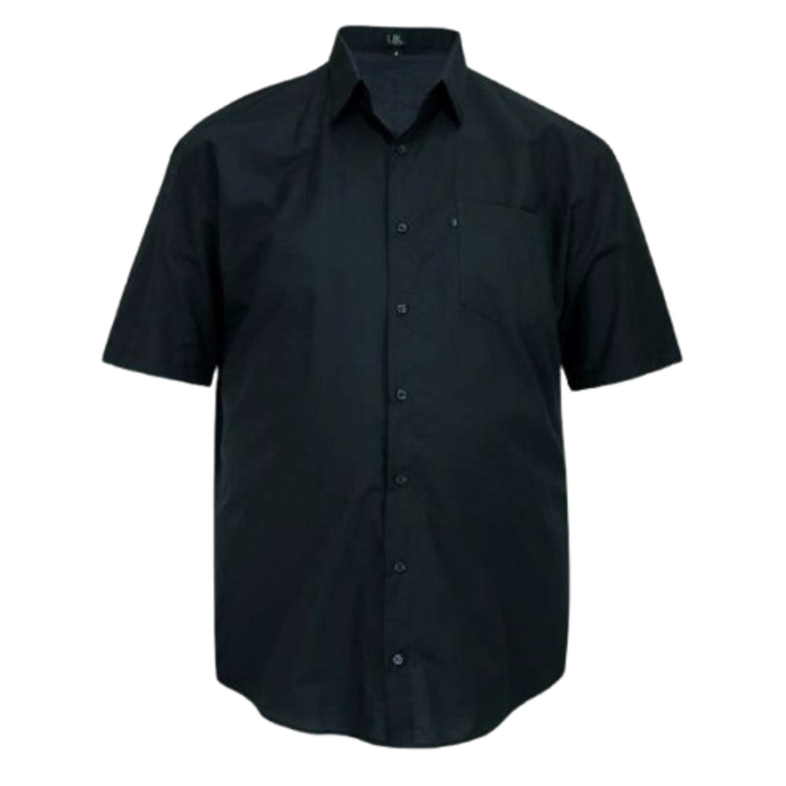 Camisa Extra Grande Manga Curta com Bolso Original Amil preto