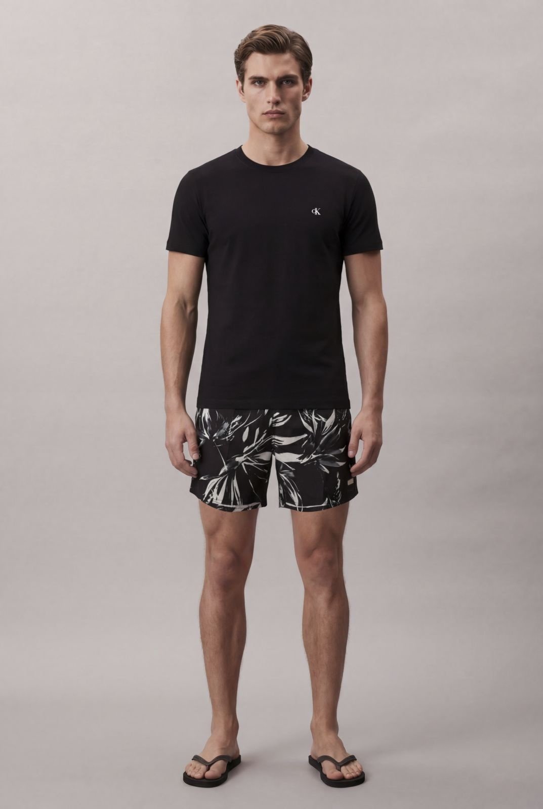 Shorts Swim Masculino Espatulado - Preto Calvin Klein Jeans