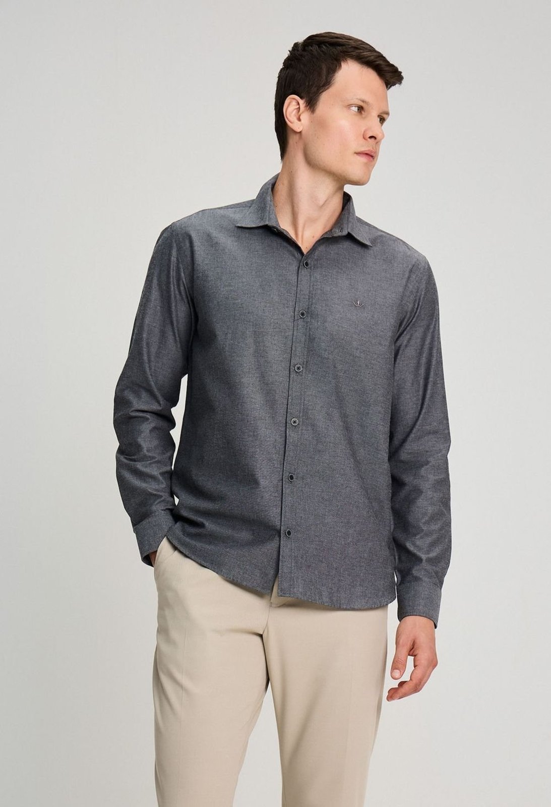 CAMISA DOCTHOS RELAXED FIT MANGA LONGA ALGODÁO CAMISA DOCTHOS RELAXED FIT MANGA LONGA ALGODÁO 044 GRAFITE G3