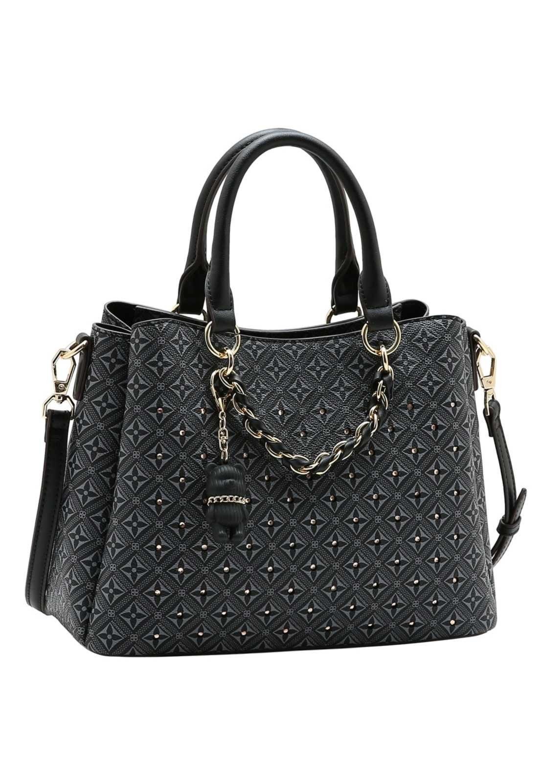 Bolsa Feminina Chenson Mão Monograma Cristal 3485749 Preto