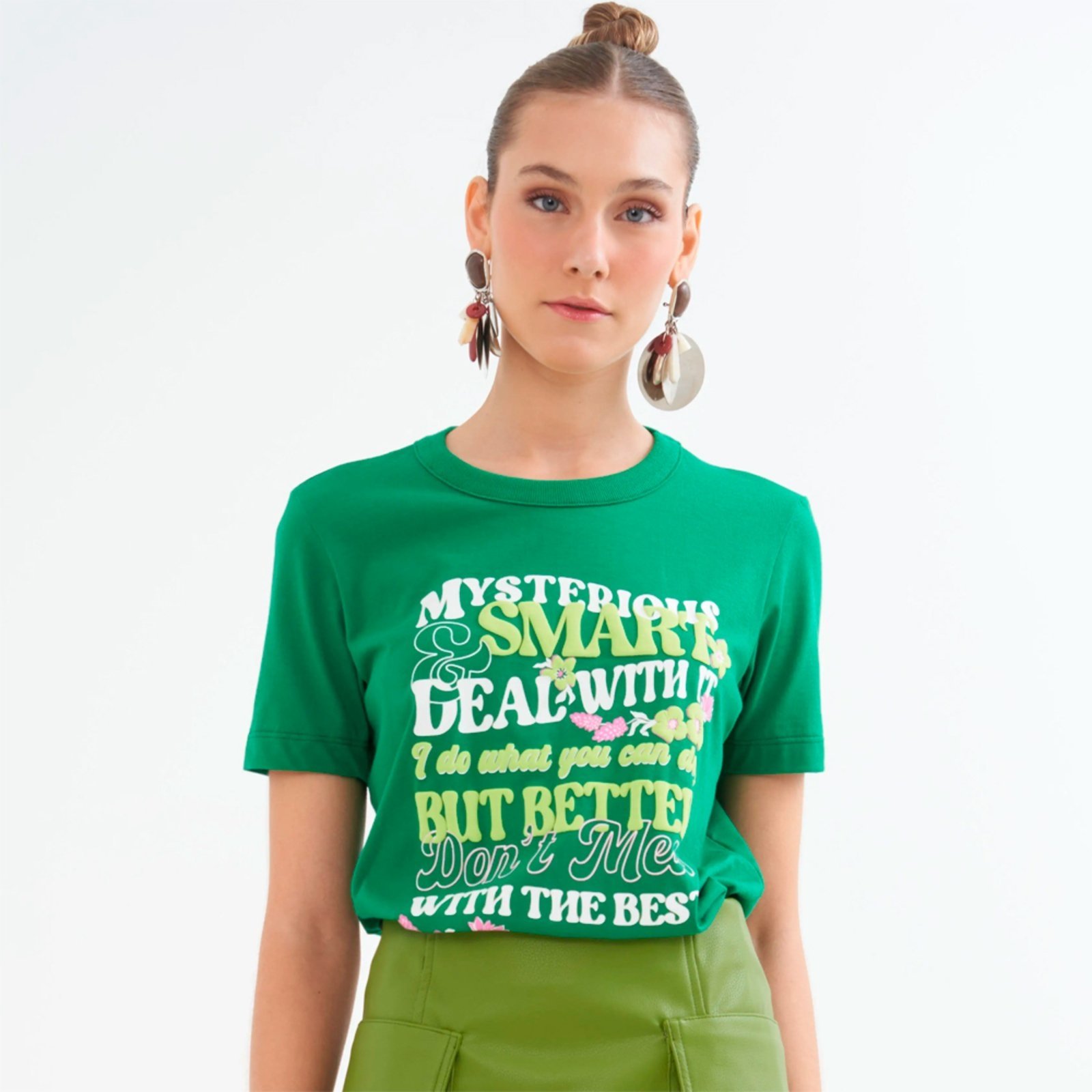 Camiseta Colcci Smart Pr26 Verde Vanity Feminino