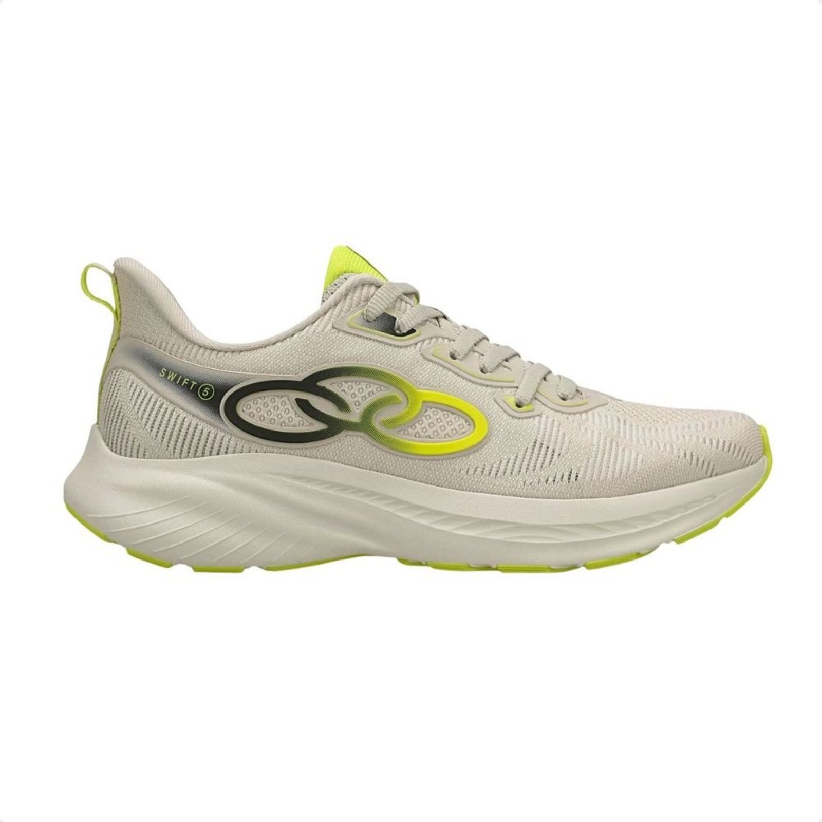 Vista 2 Tênis Corrida Feminino Olympikus Swift 5 Bege cinza OLYMPIKUS cinza