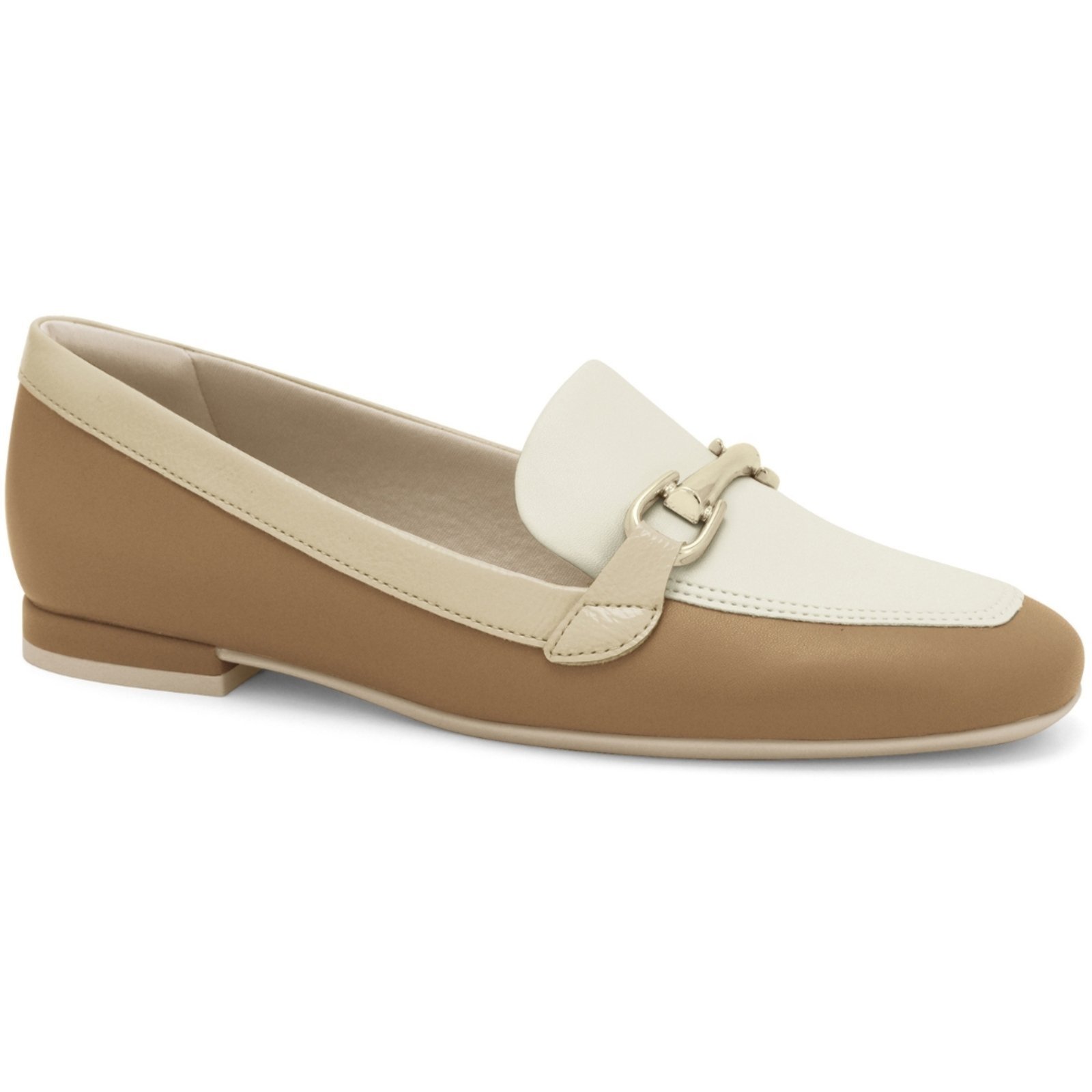 Mocassim Feminino Camel Multicolor Sola Antiderrapante Comfortflex 2579304-1