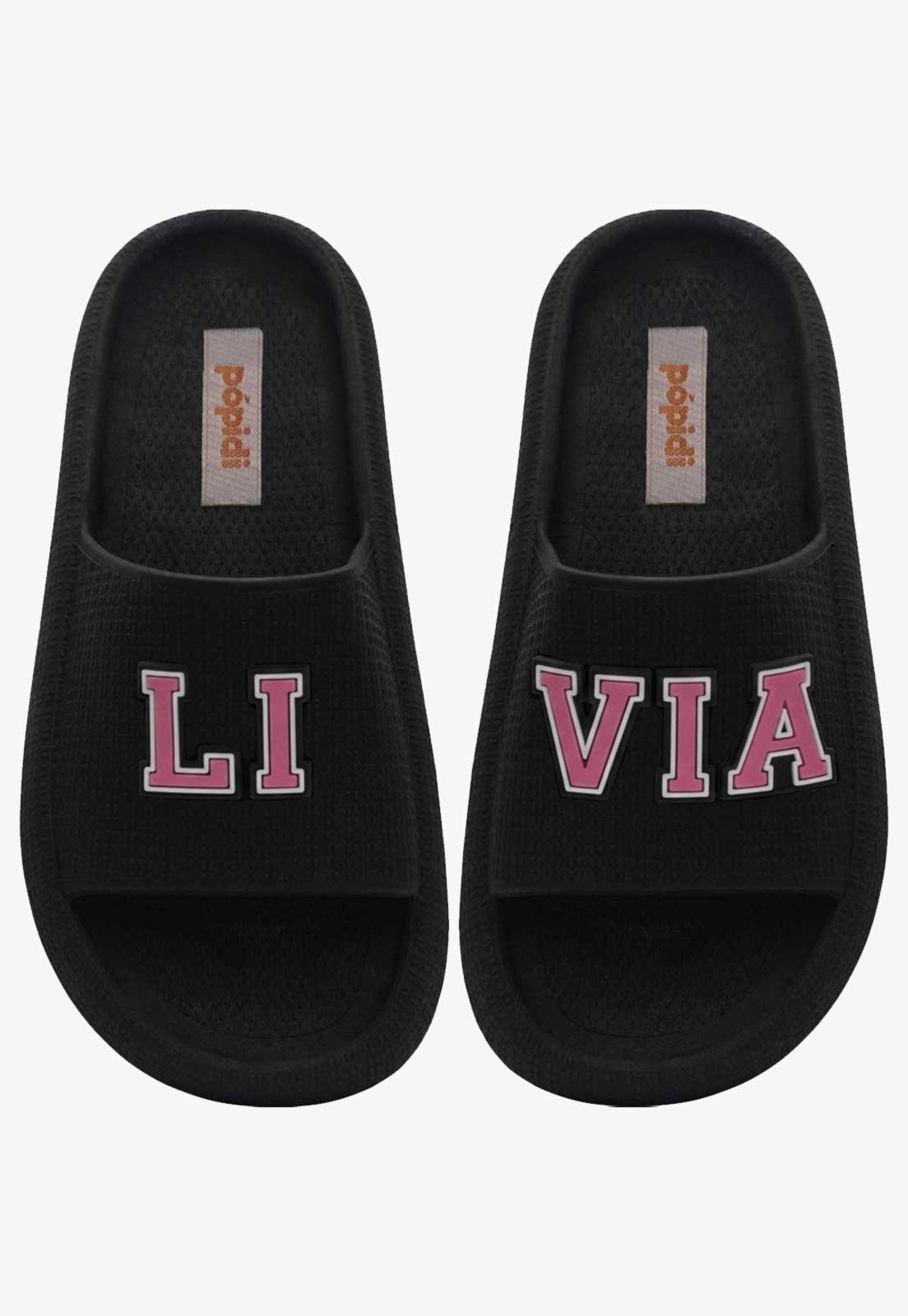 Infantil - Chinelo Pópidi Personalizado LIVIA Estilo Nuvem Preto