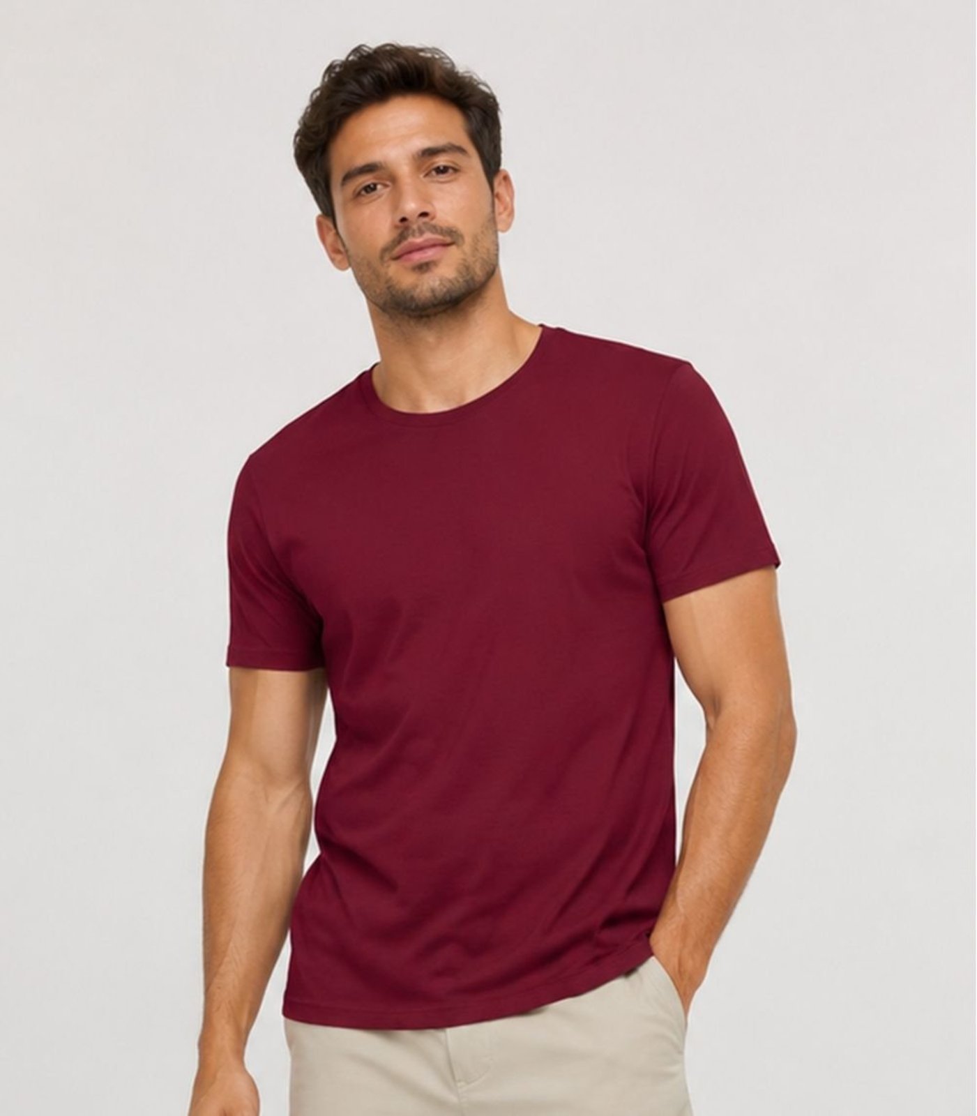 Camiseta Meia Malha Básica Masculina Kohmar Vermelho