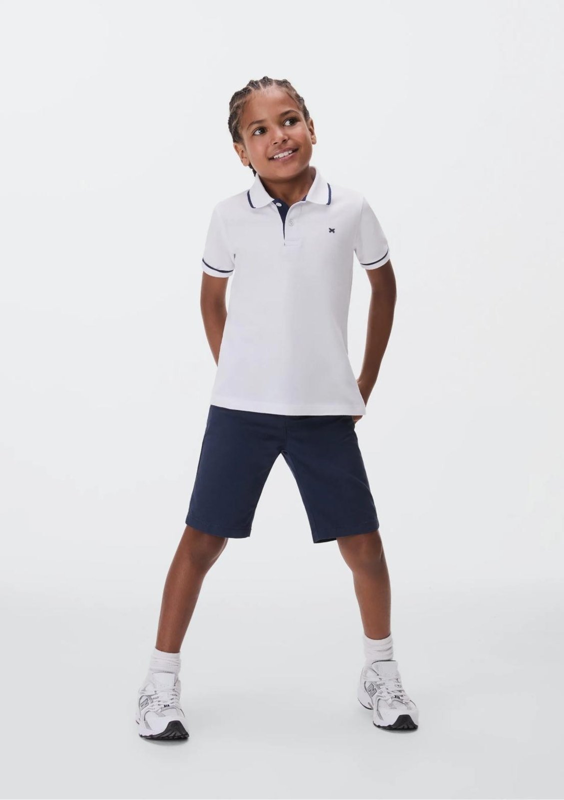 Vista 2 Infantil - Camisa Polo Básica Menino De Algodão Com Bordado Hering Kids branco Hering Kids branco