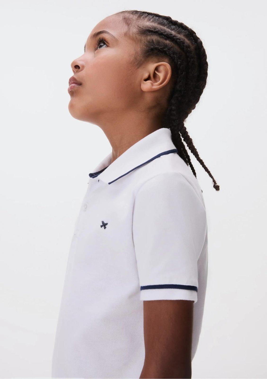 Vista 3 Infantil - Camisa Polo Básica Menino De Algodão Com Bordado Hering Kids branco Hering Kids branco