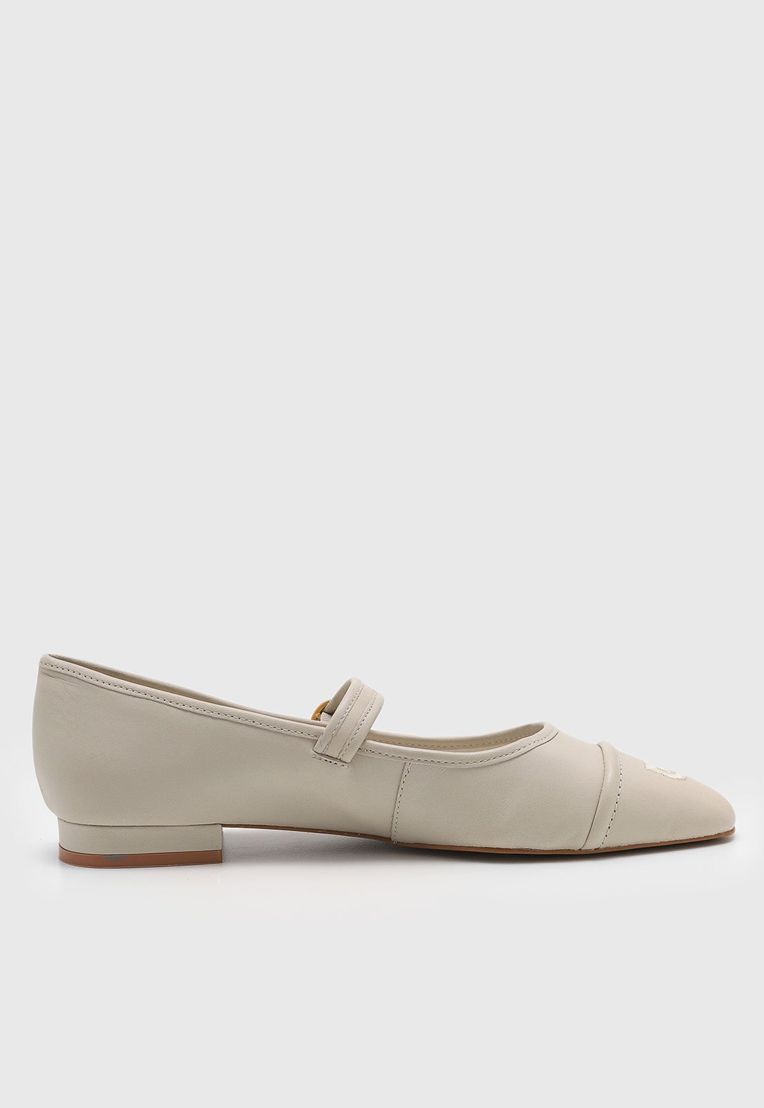Vista 3 Sapatilha Feminina Degalls Bico Fino Tira Fivela Off-White off-white white Degalls off-white white