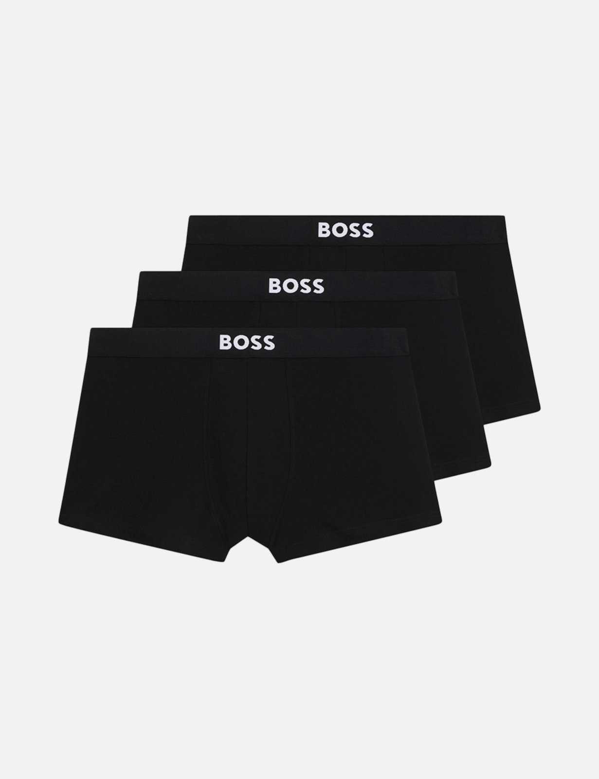 Kit Cueca Hugo Boss Masculina Boxer Trunk One Preta 3UN