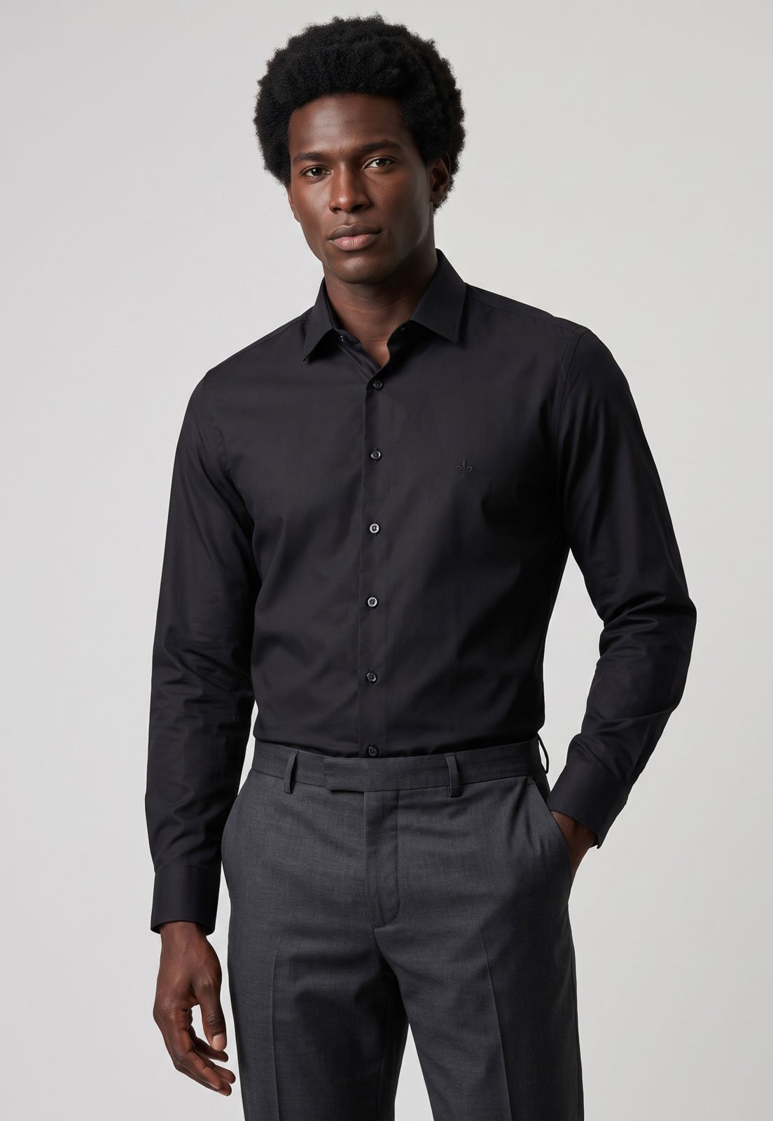 Camisa Masculina Dudalina Clássica Preta
