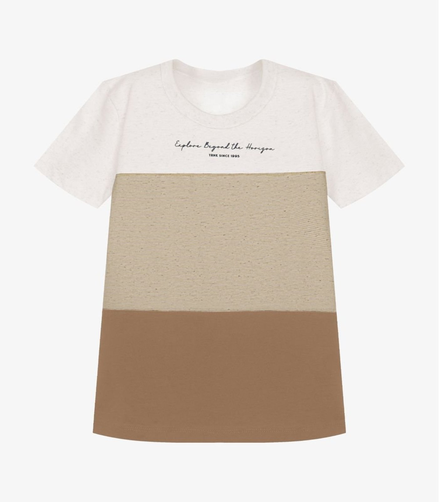 Infantil - Camiseta Menino Meia Malha Trick Nick Marrom