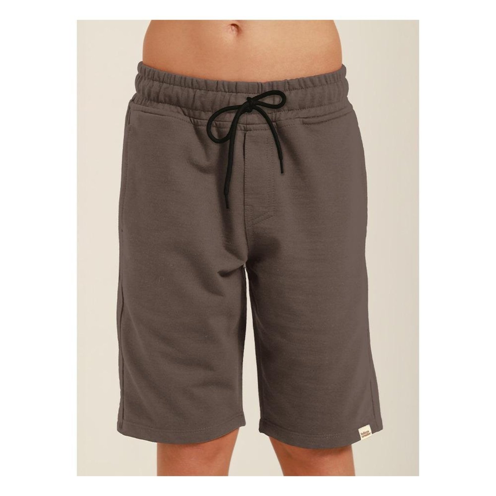 Infantil - Bermuda Moletom Confortável Banana Danger Cinza 1 Marrom