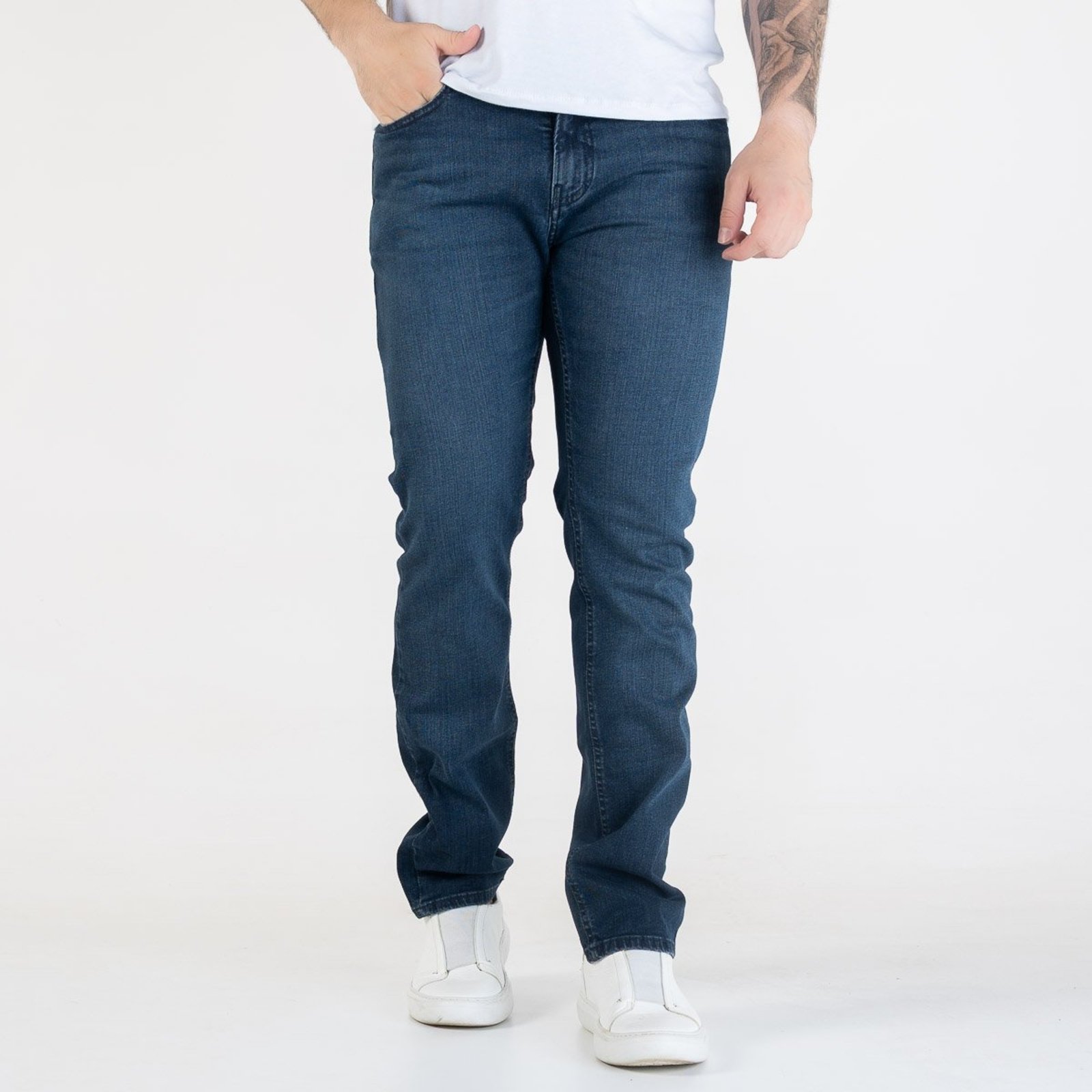 Calça Jeans Calvin Klein 5 Pockets Azul Marinho