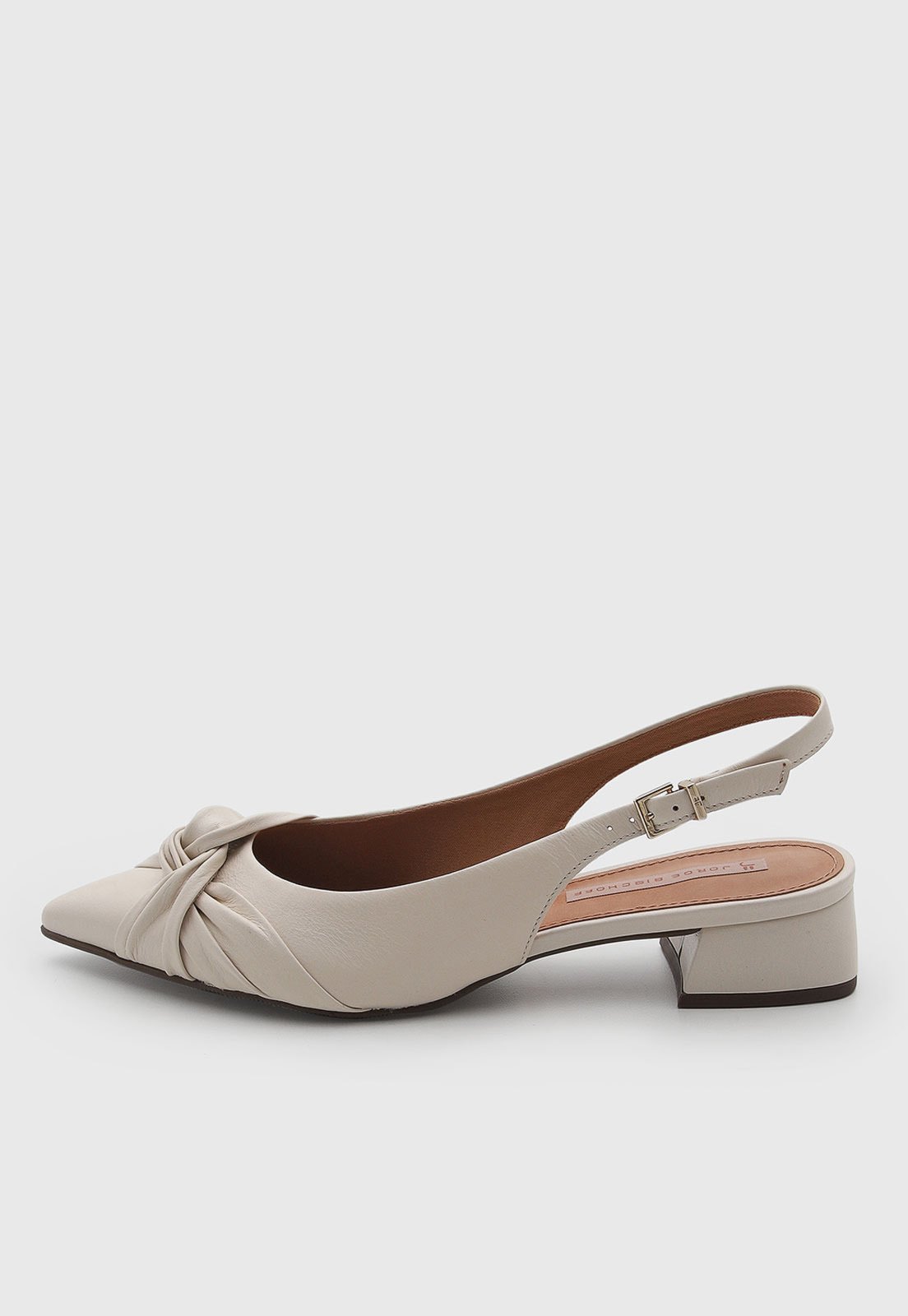 Scarpin Feminino Jorge Bischoff Couro Slingback Branco