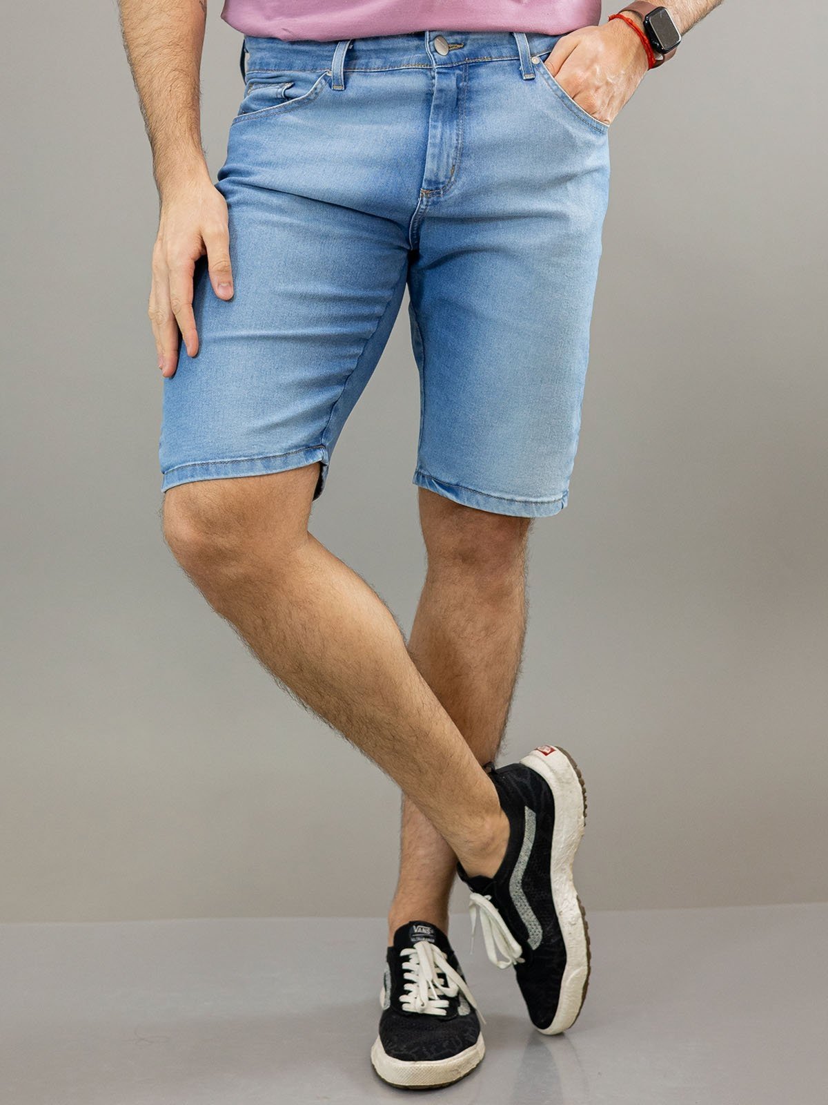 Bermuda Masculina Slim Jeans Claro Tradicional Anticorpus