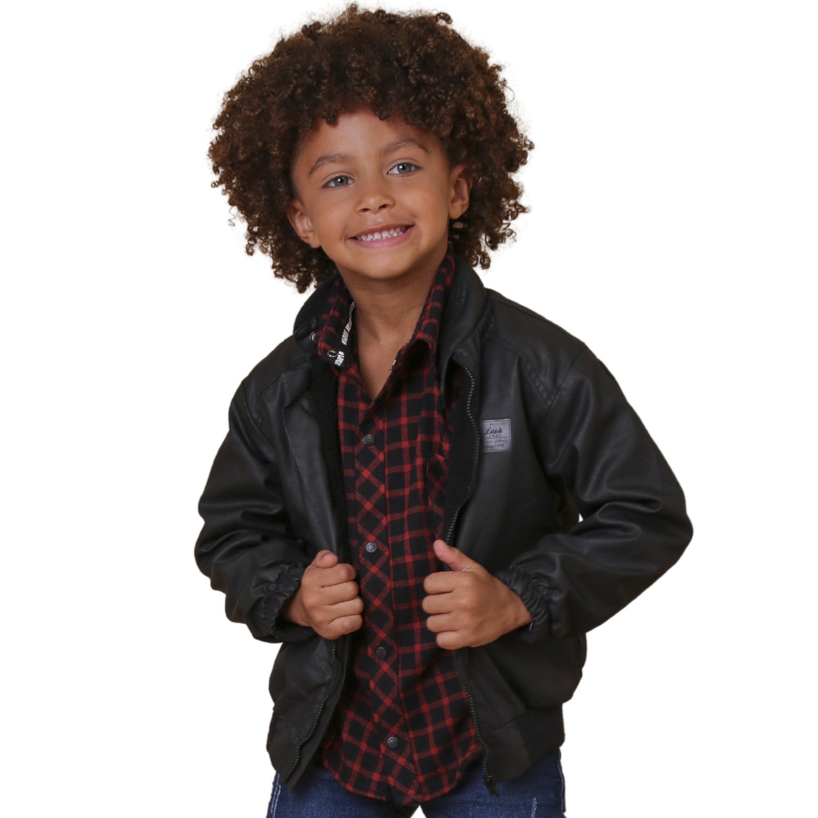 Infantil – Jaqueta Resinada Preta