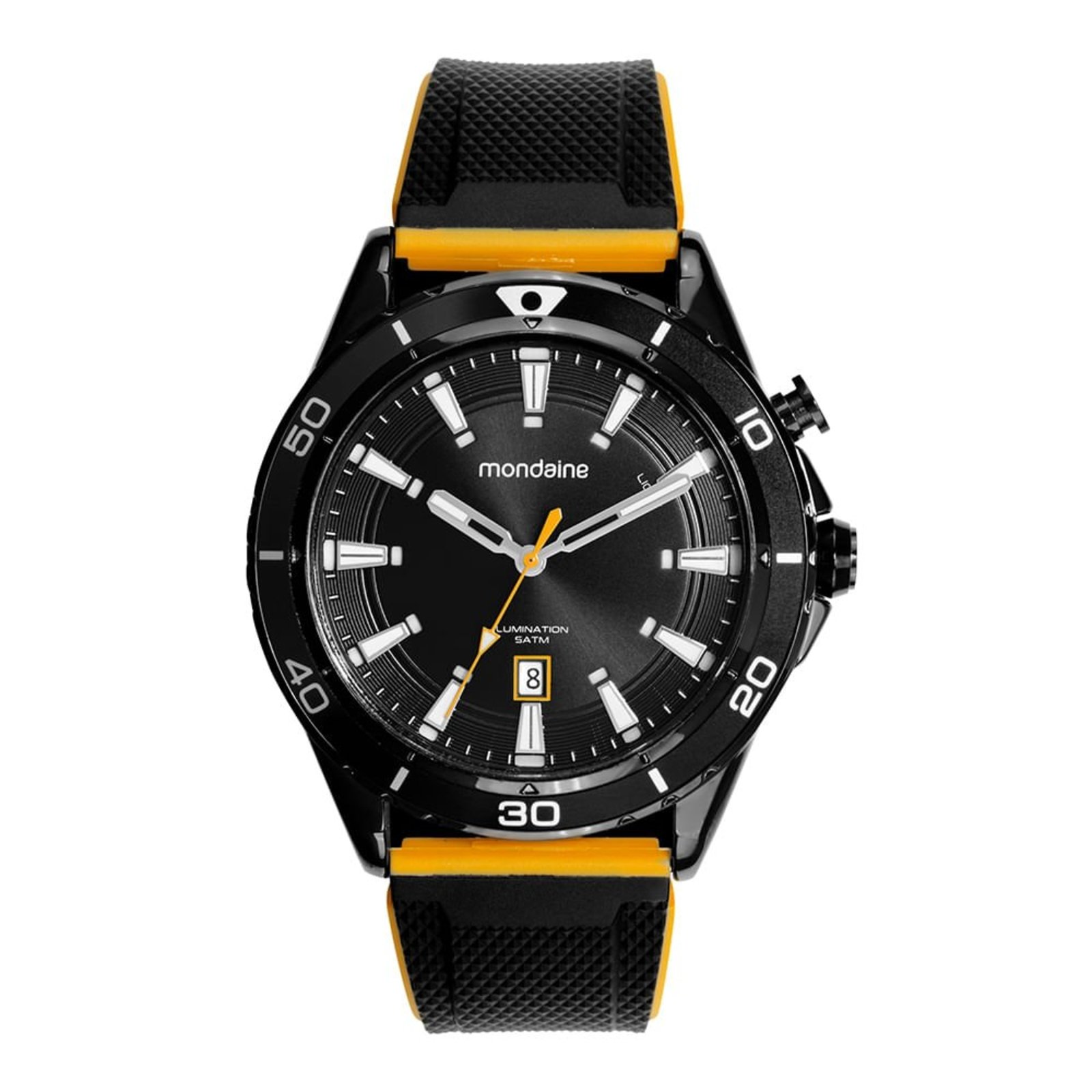 Relógio Masculino Anadigi Preto Luz de Fundo Mondaine
