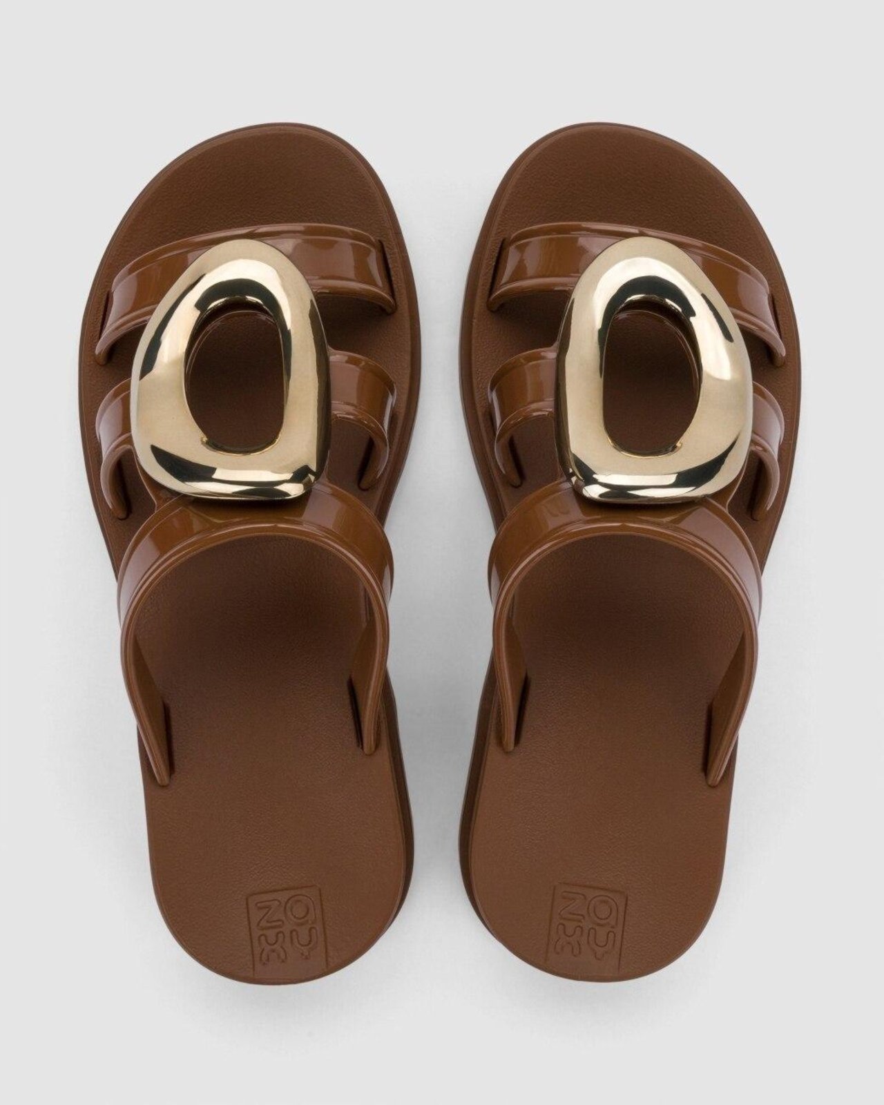 Chinelo Slide Feminino Zaxy Voice Marrom