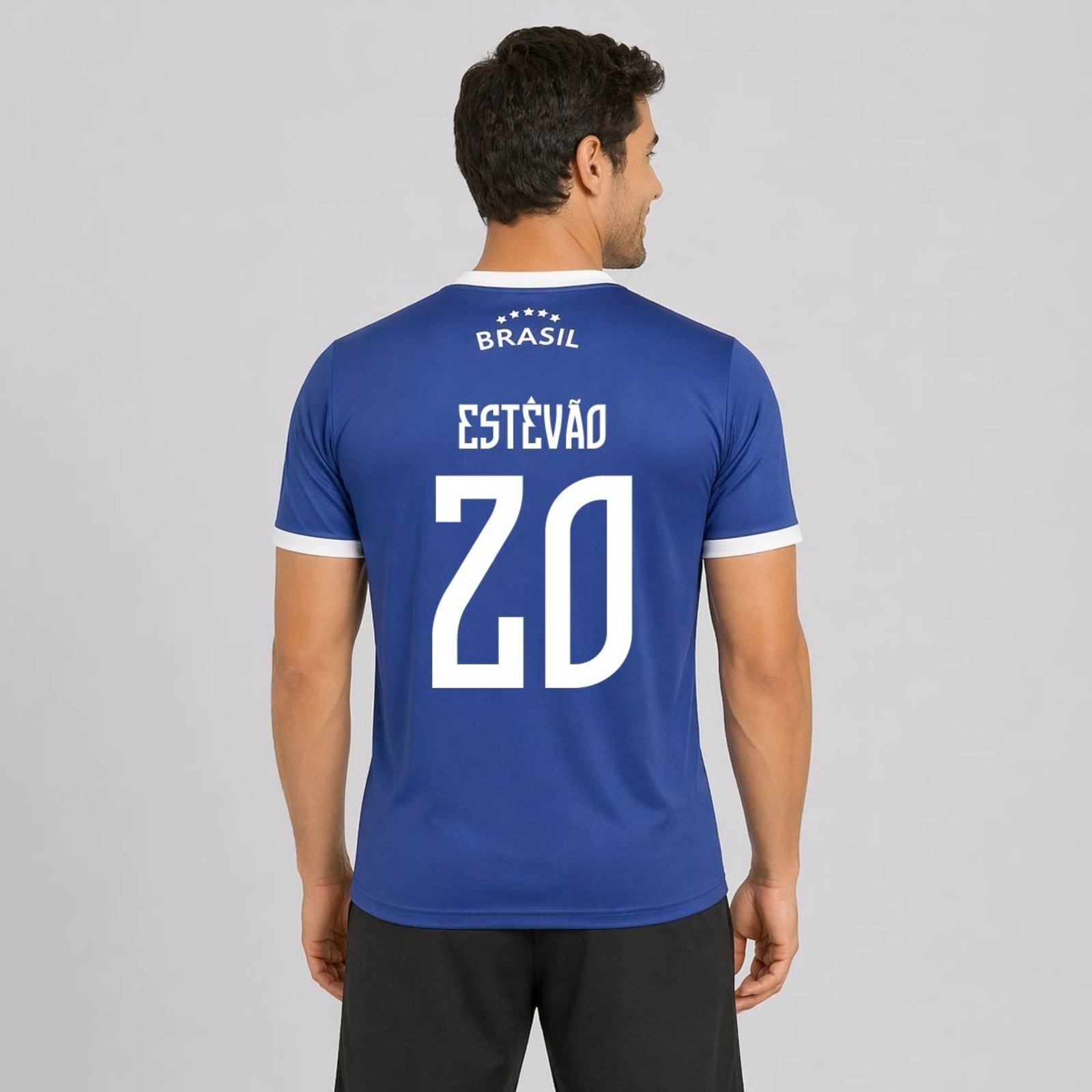 Camisa Brasil Canarinho Azul 20 Estêvão