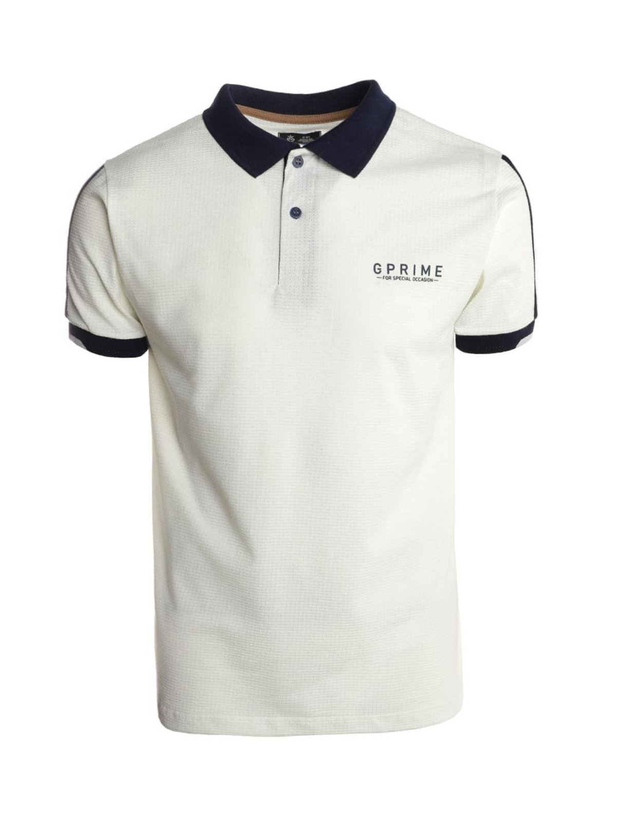 Polo Manga Curta Masculina OFF WHITE
