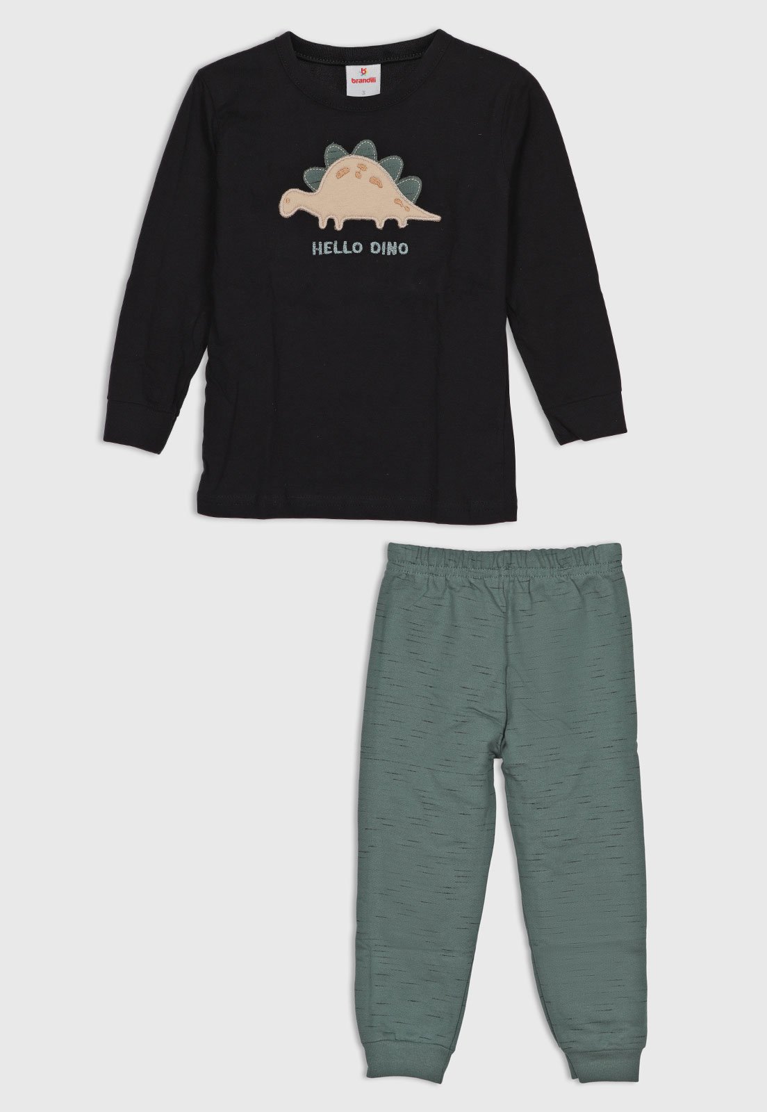 Conjunto Brandili Dinossauro Preto