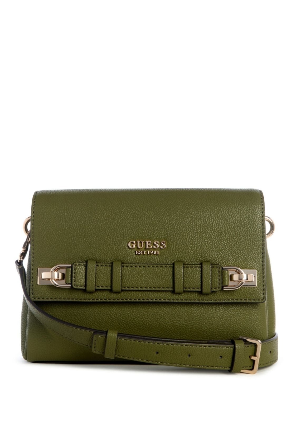 Bolsa Guess Gregoria Flap Crossbody Verde Musgo