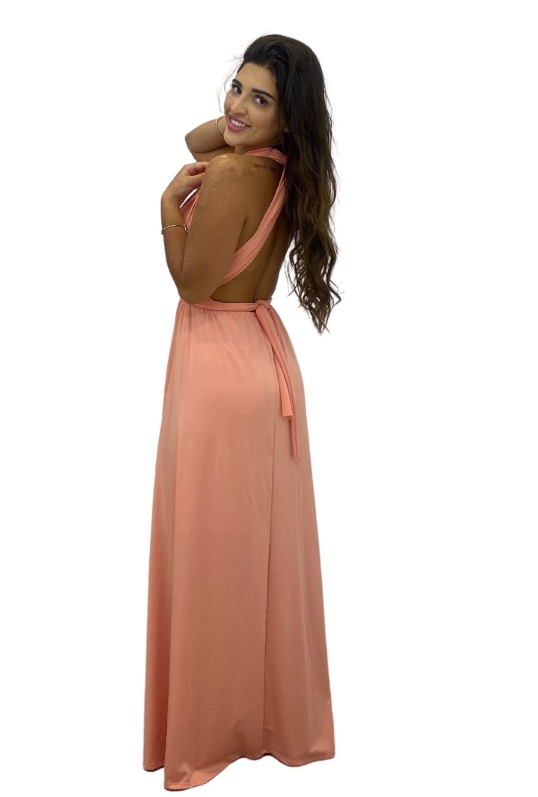Vestido Madrinhas Casamento Multiformas Longo Rosa