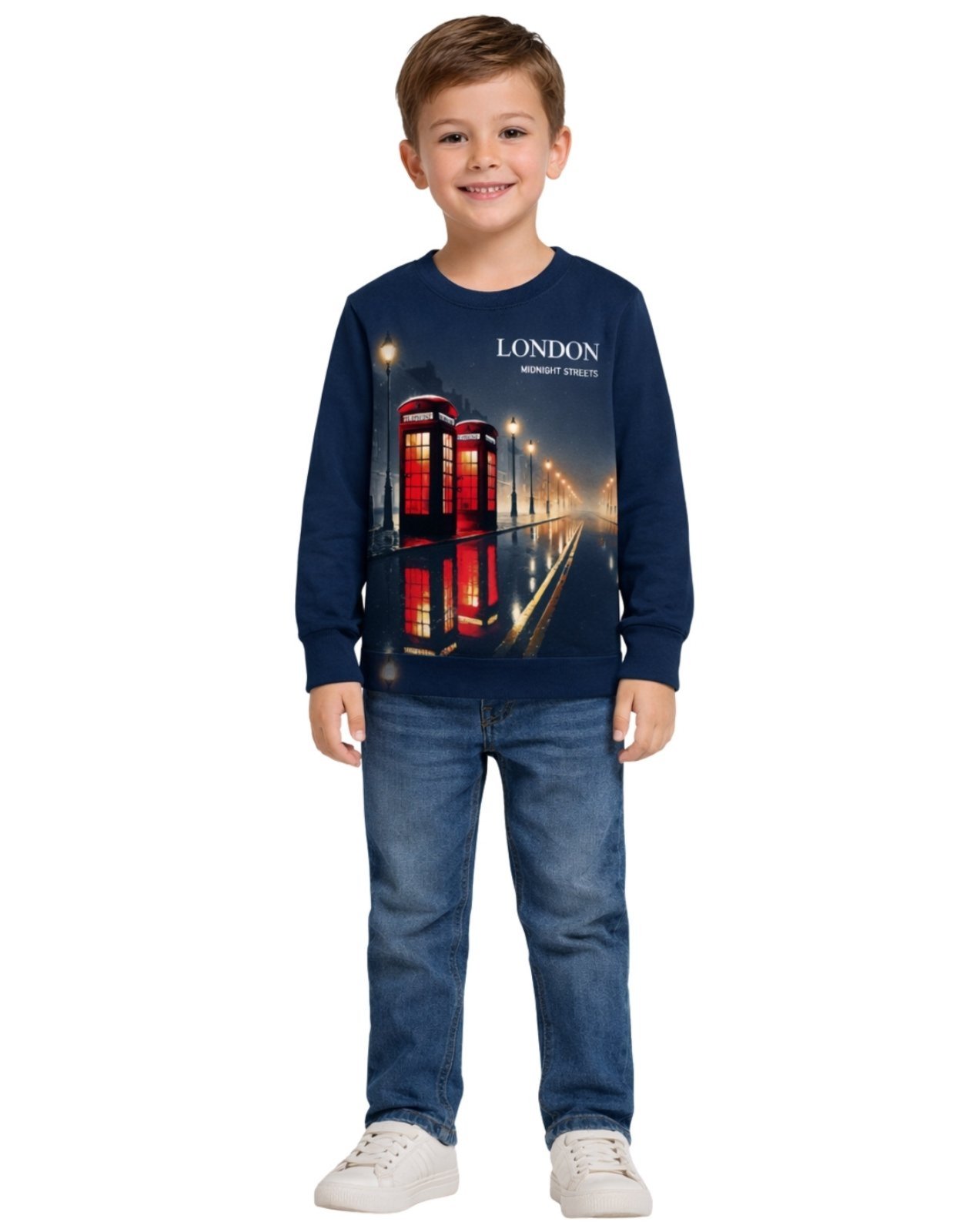Vista 3 Infantil - Camiseta Manga Longa Kyly Londom azul marinho Kyly azul marinho