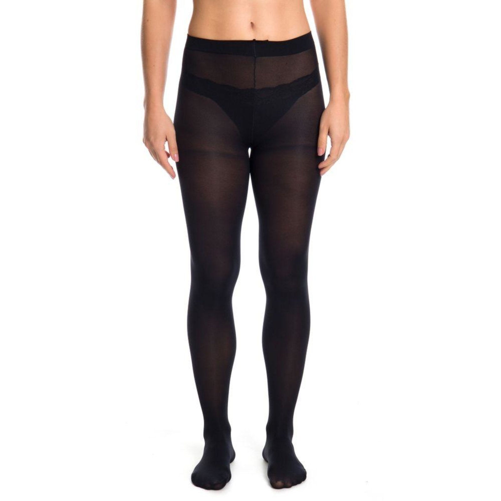Vista 3 Meia Calça Fio 60 Loungerie preto Loungerie preto