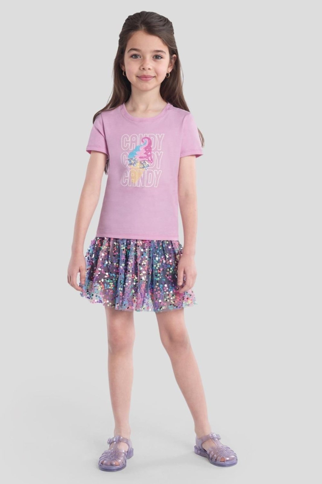 Infantil - Blusa menina em meia malha de sorvete Mundi