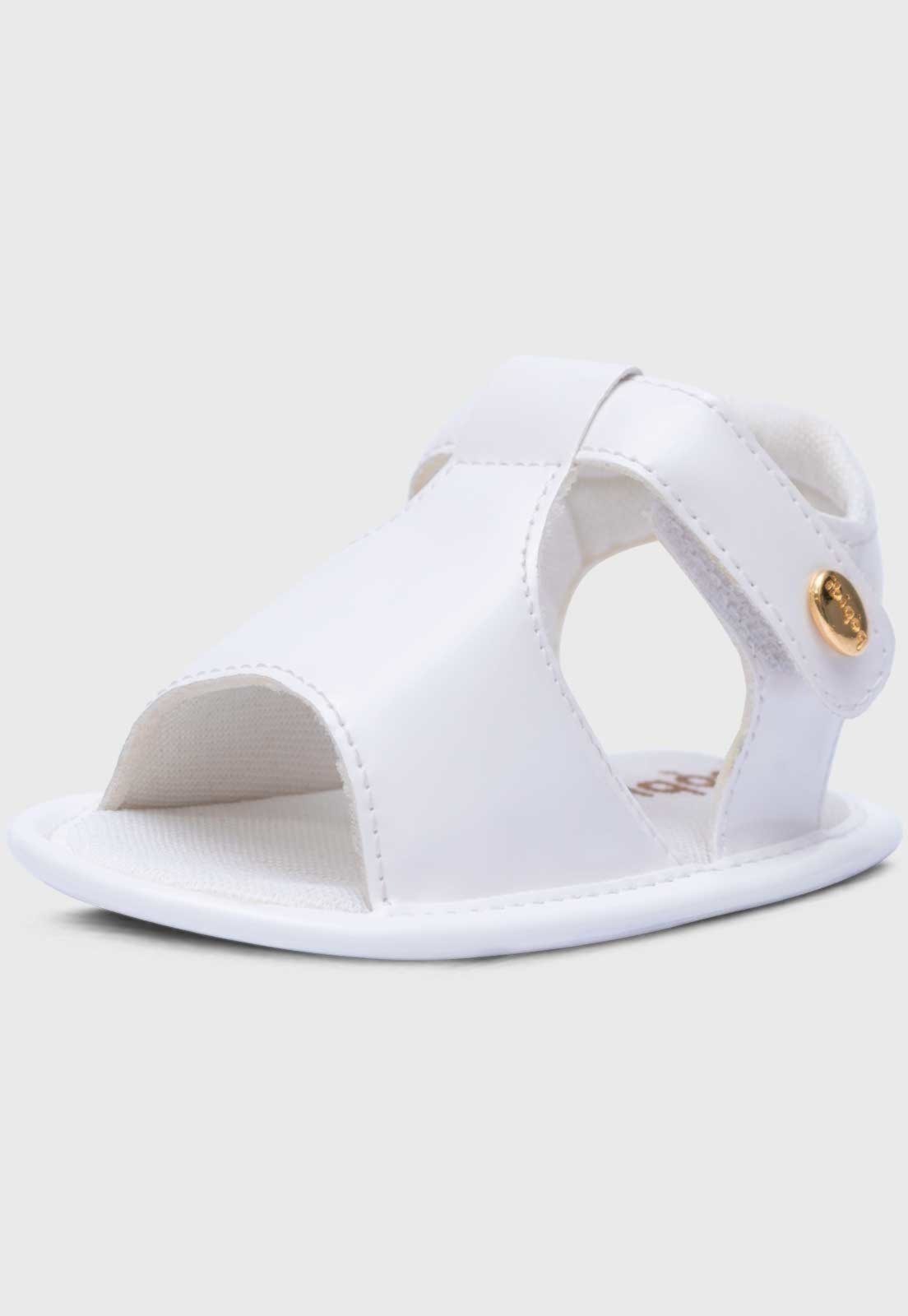 Infantil - Sandalia de Popidi Menina Recem-Nascido Branco