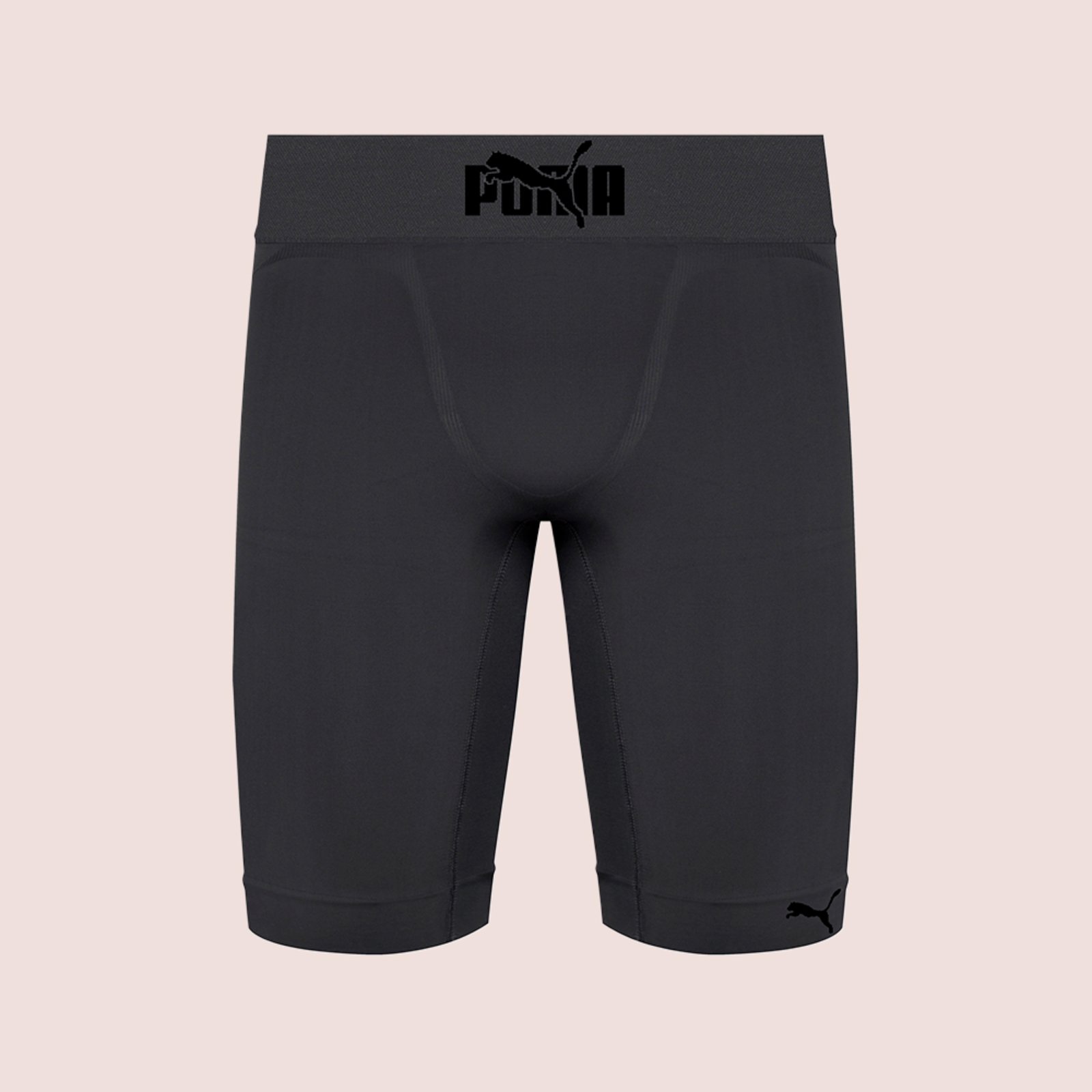 Bermudas Térmicas Compressão Sem Costura Puma Chumbo