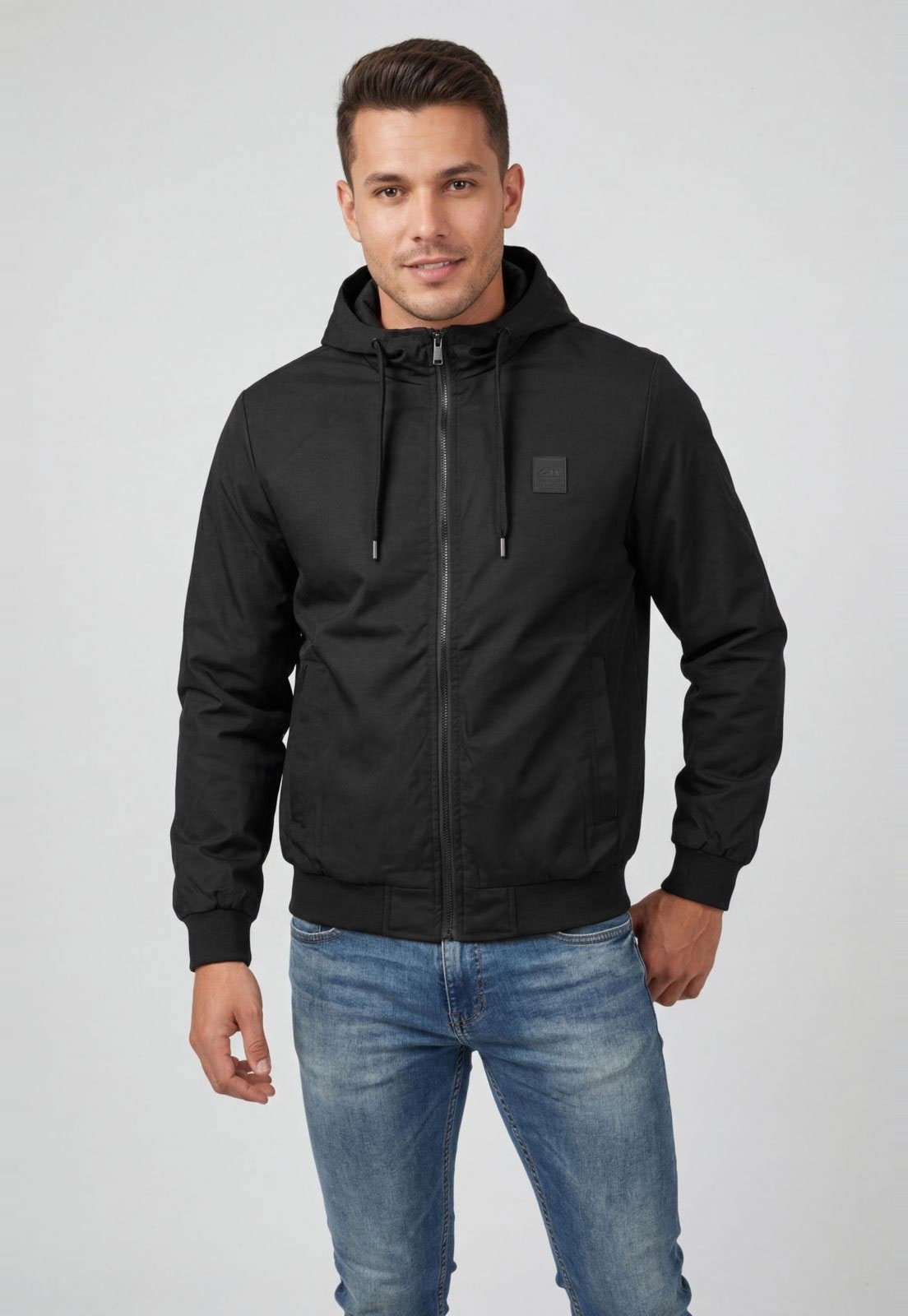 Jaqueta Masculina Broken Rules Capuz Preta