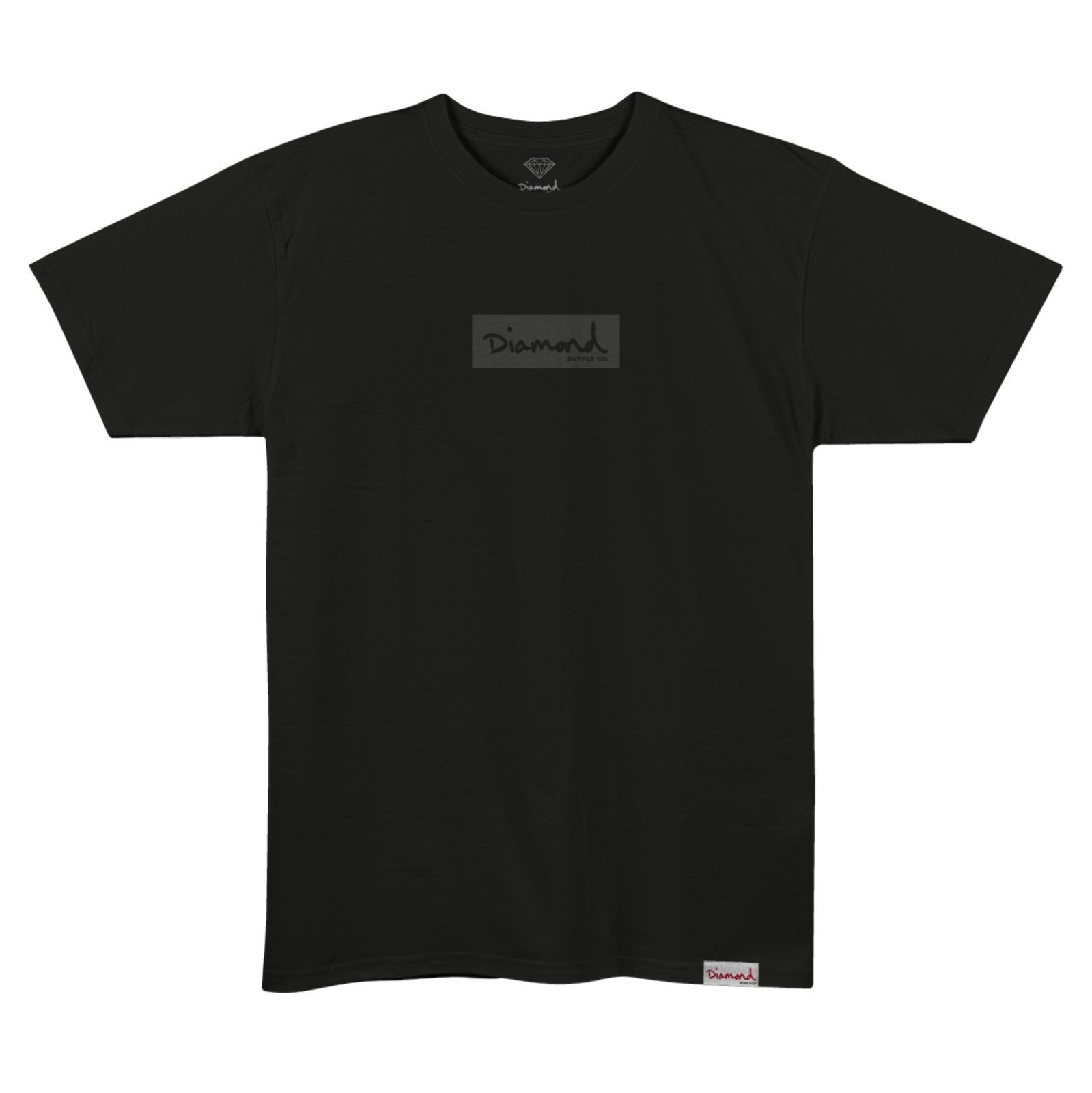 Vista 2 Camiseta Diamond Box Logo Tee - V26DIC03 - BLACK preto black Diamond preto black