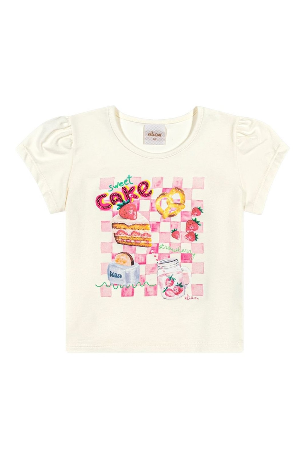Infantil - Blusa Menina Lantejoulas Cake Elian Bege