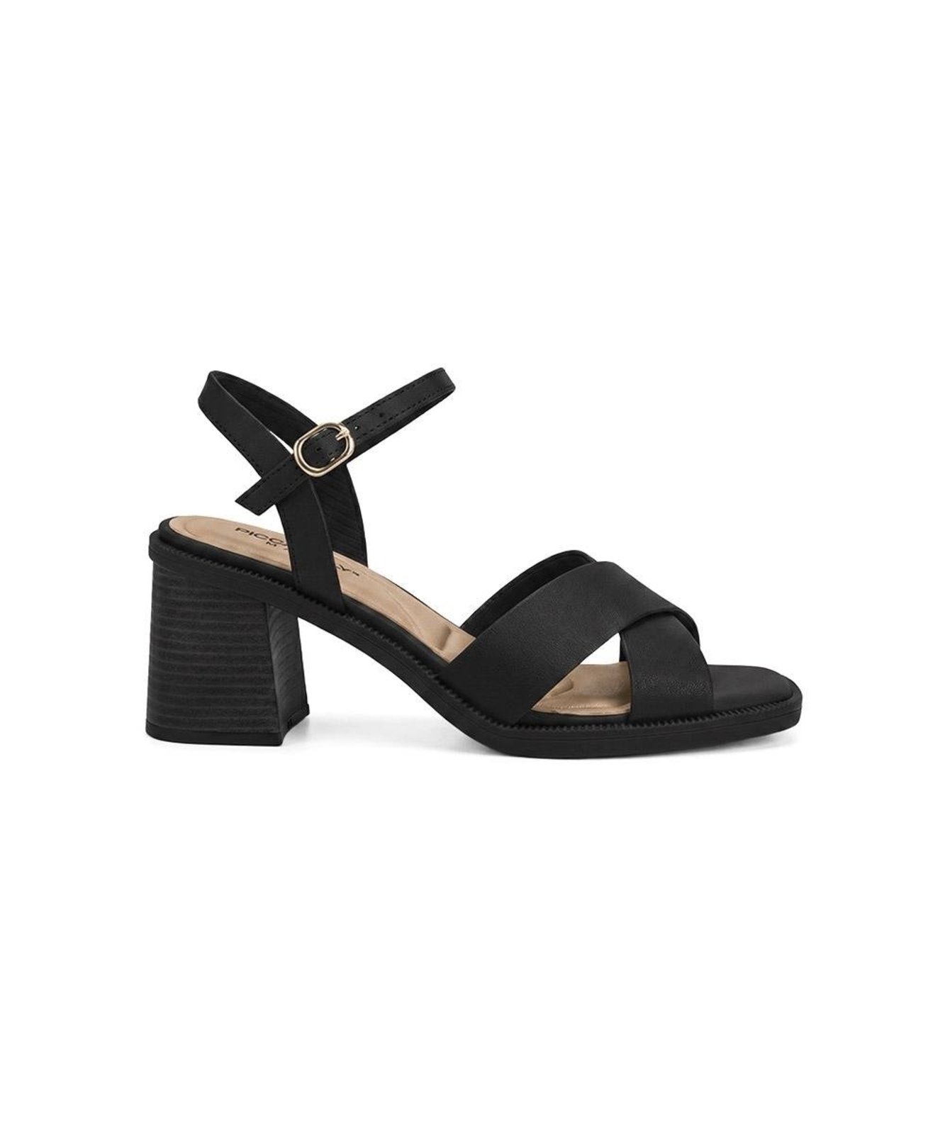 Sandália Piccadilly Queila Salto Alto Preto Preto