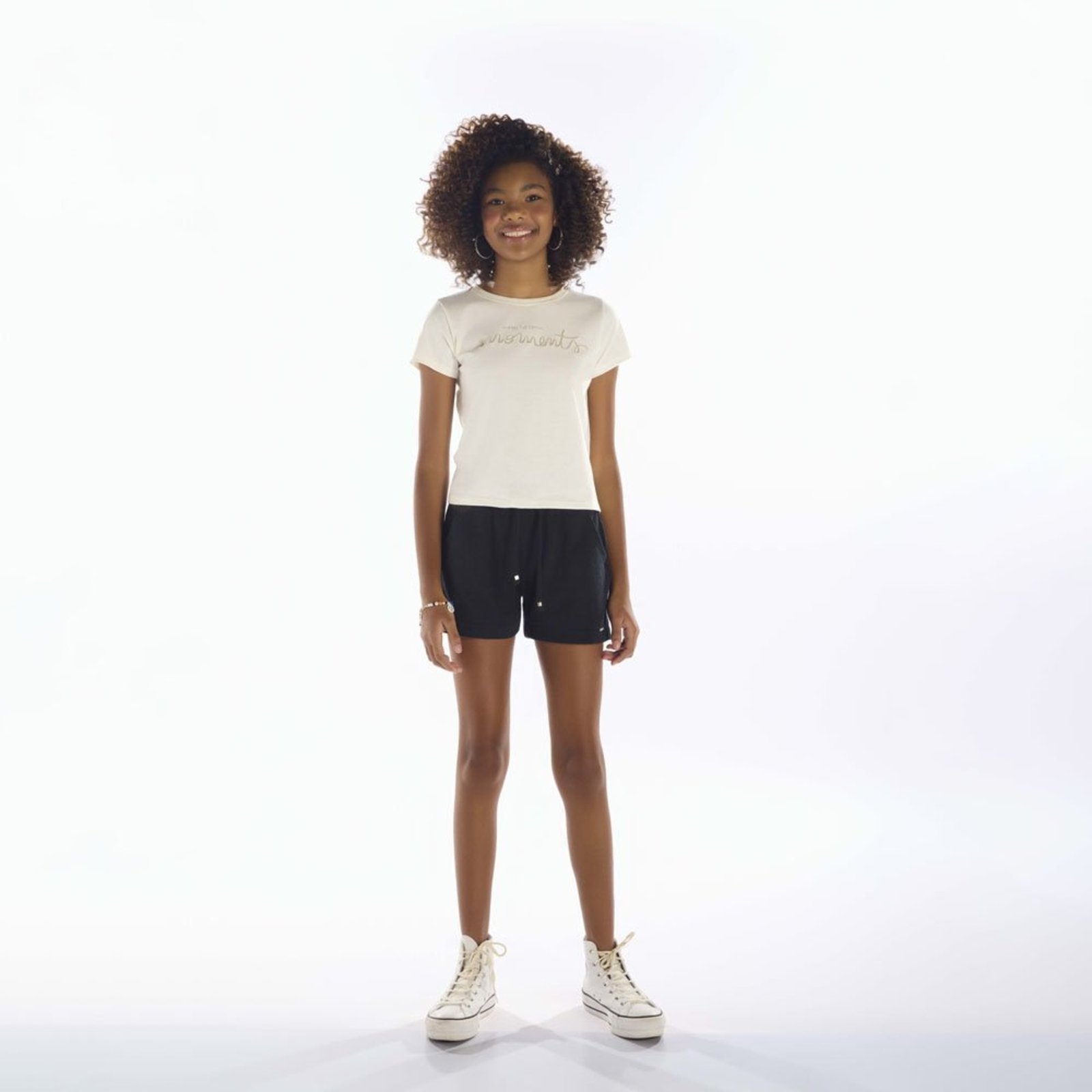 Infantil - Short Juvenil Menina - Preto - 52410-51