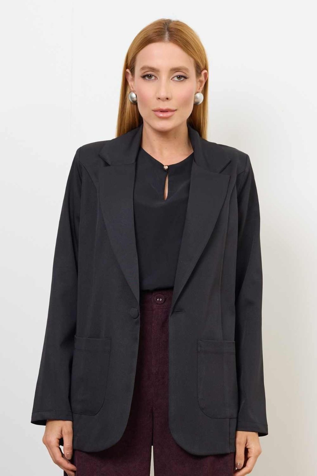 Blazer Vanibele Alfaiataria Preto