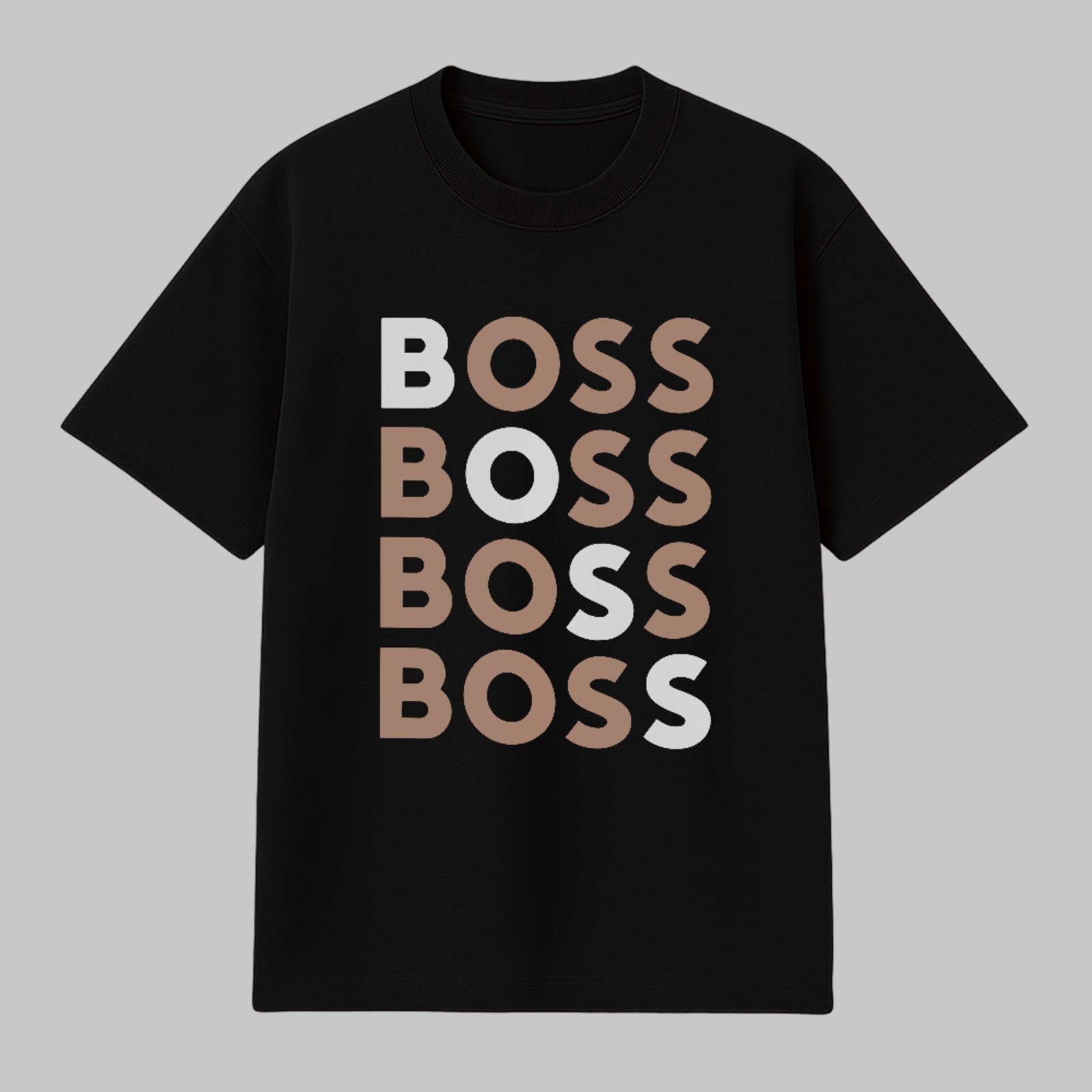 Camiseta Básica Boss Mode Fashion Estilo Moderno Urbano Preto