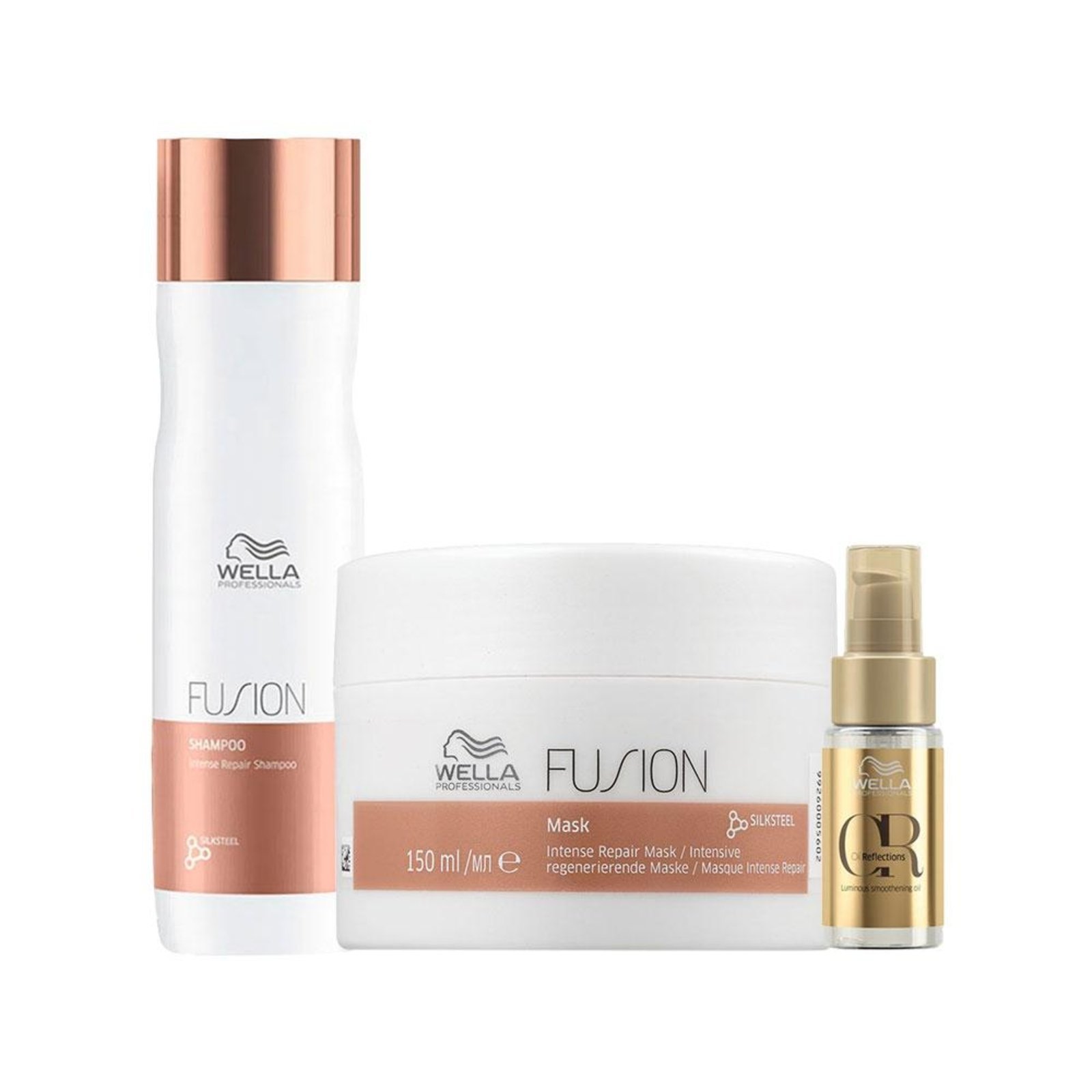 Kit Wella Professionals Fusion - Shampoo e Máscara e Óleo