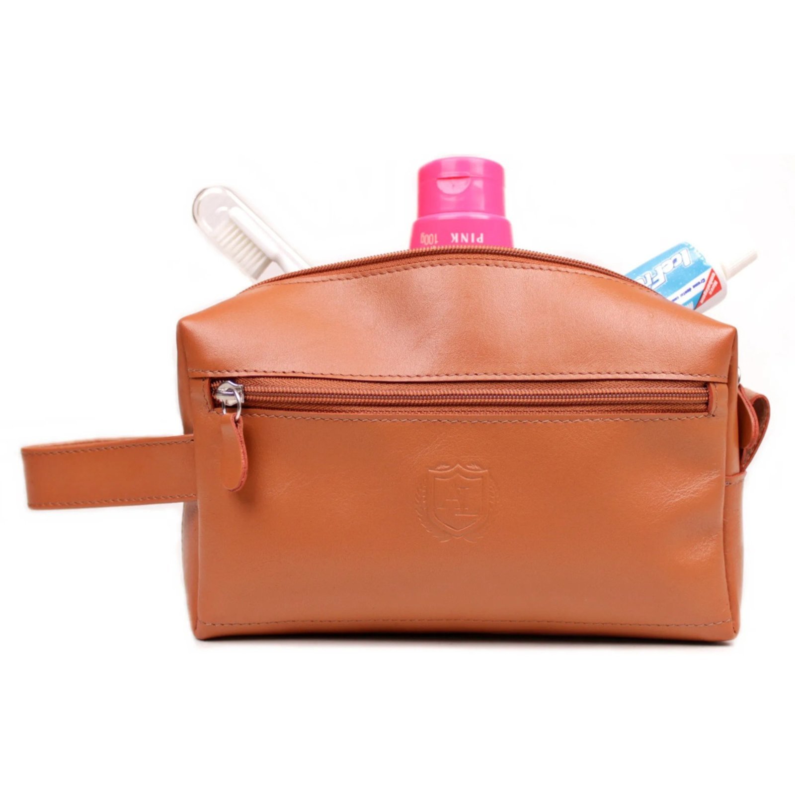 Necessaire Artlux de Couro Caramelo NC012