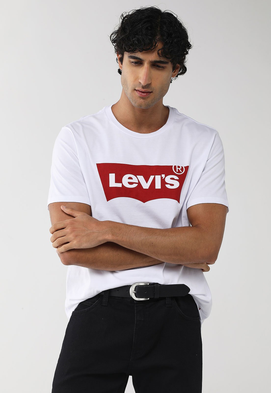 Camiseta Masculina Levis Logo Branca