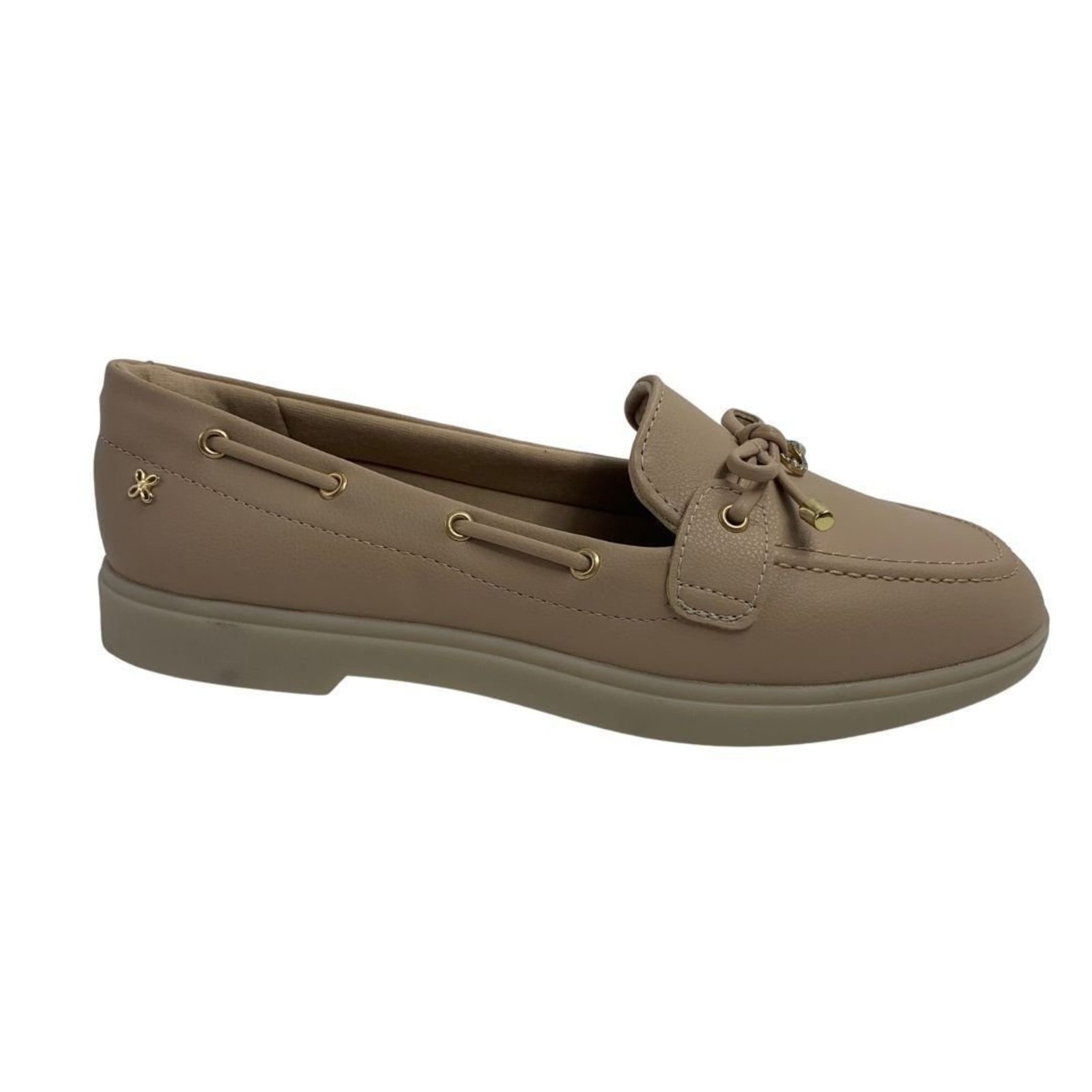 Loafer Softli Nude 10413 Super Conforto com Laço - Nude - Softli