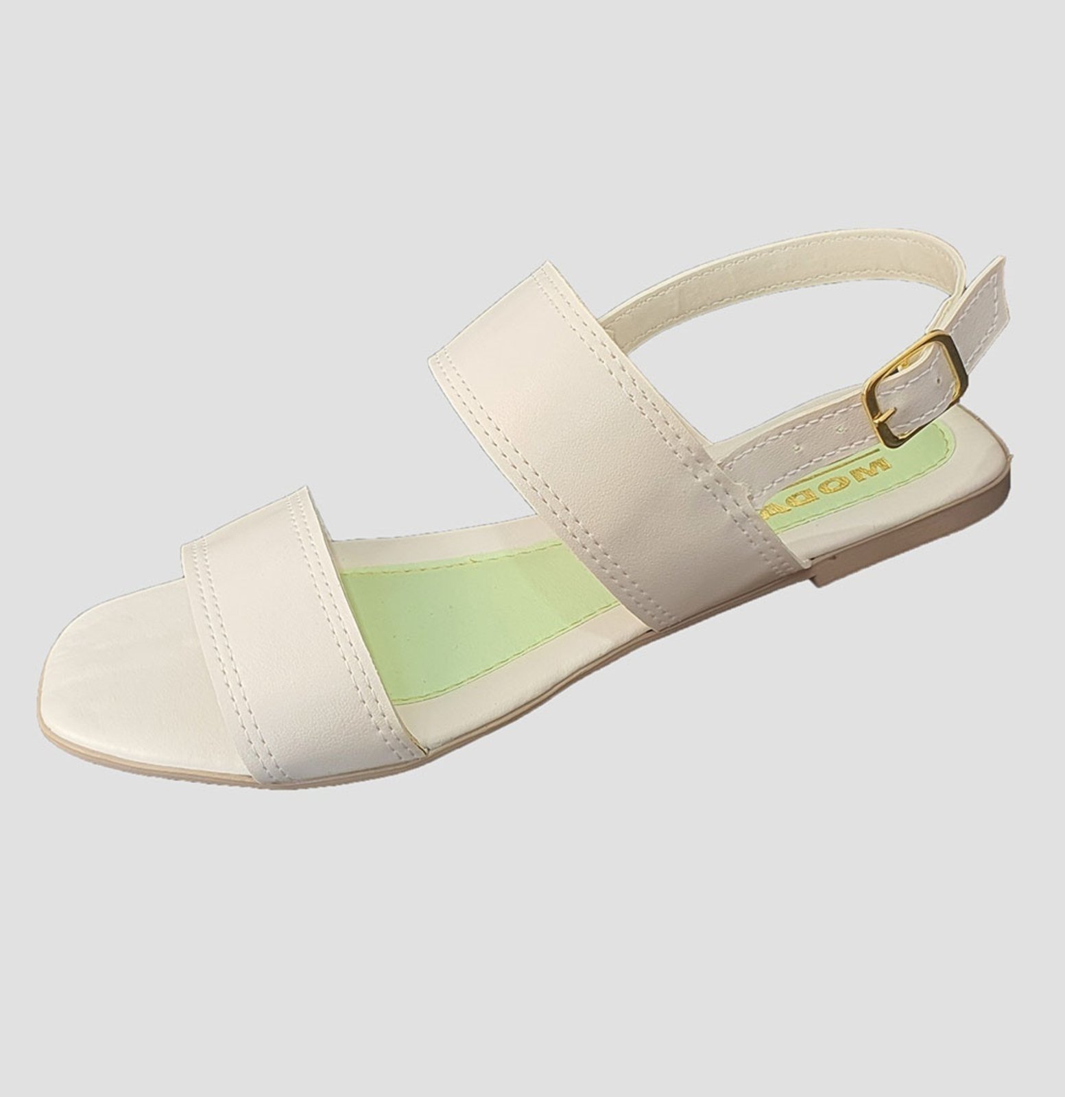 Sandália Rasteira Feminina Moda Pé 01 Off White