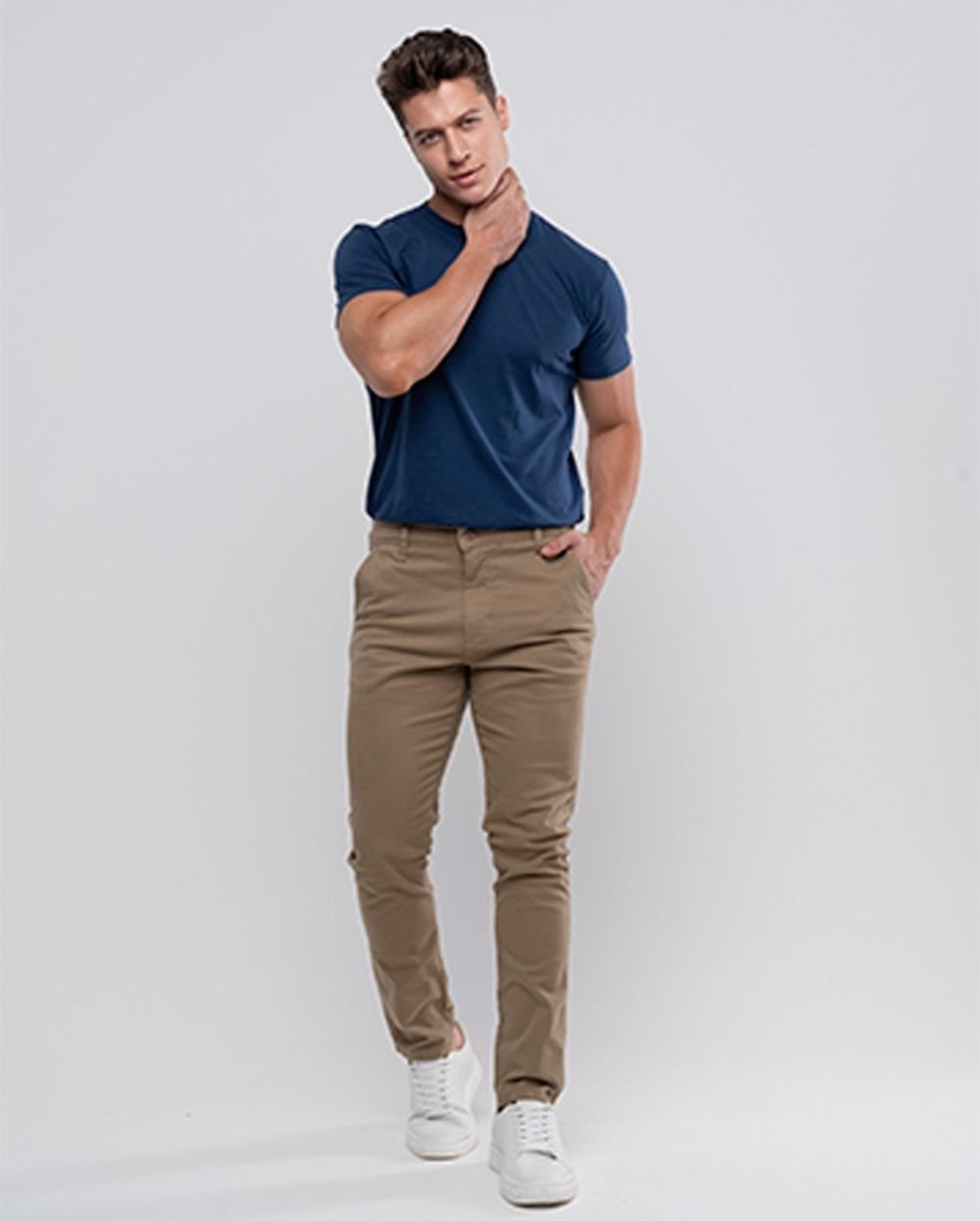 Calça Chino Masculina 11000 Caramelo Consciência