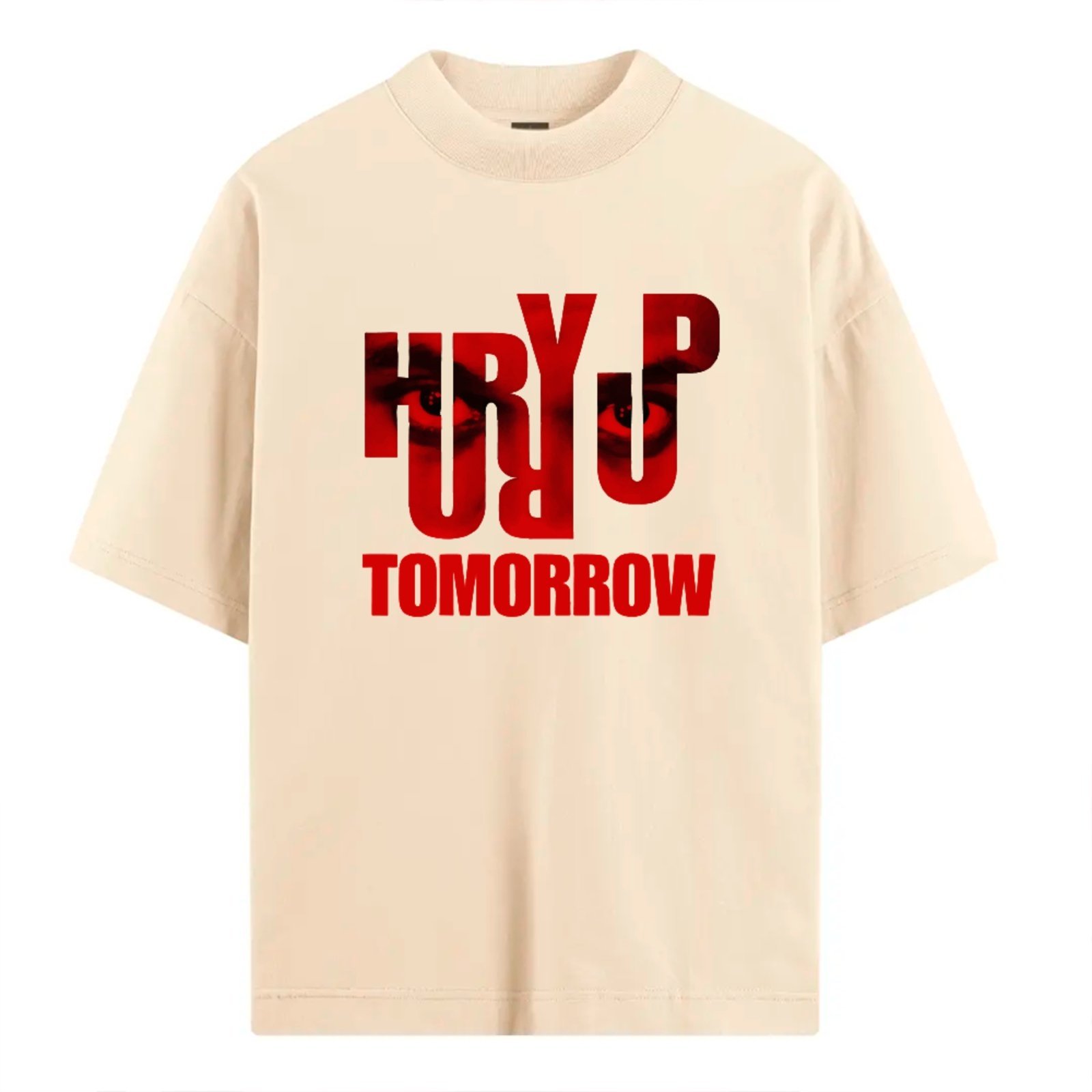 Camiseta Ousy Oversized Red Eyes Mood The Weeknd After Hours Unissex Off White