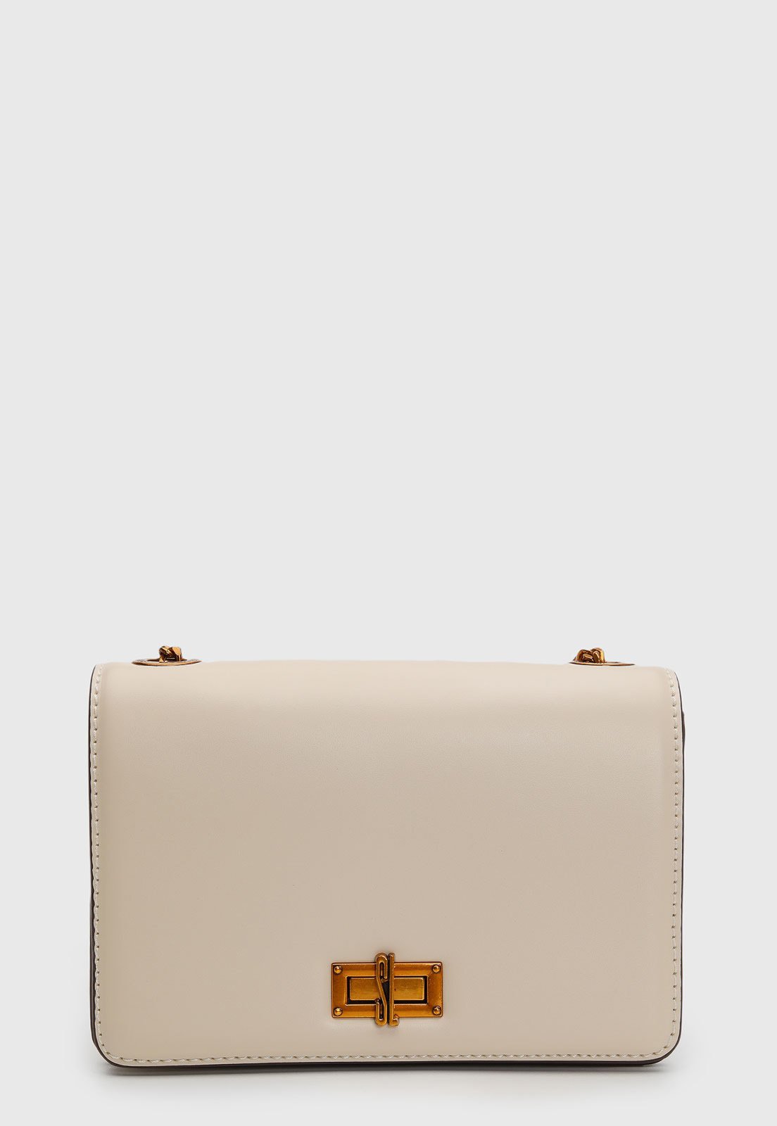 Bolsa Feminina Santa Lolla Alça Corrente Creme